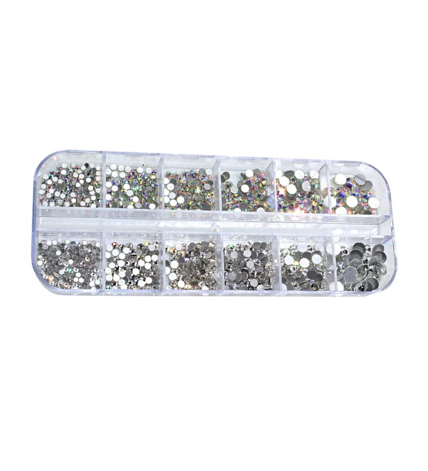 kesurpae Women Fingernail Flatback Rhinestones Assortment Set Home Salon Girls Crystals Assorted Kit Nail Art Handicraft - Buy Online on SooperMarket.com
