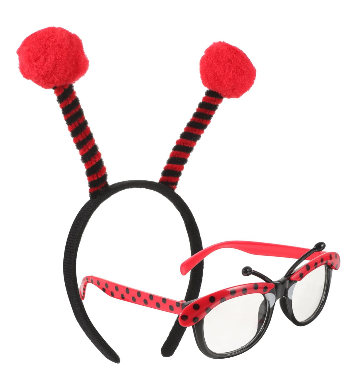 GALPADA 1 Set Ladybug Costume Suit Alien Eyeglasses Ladybug Eyeglasses Ladybug Party Favors Masquerade Sunglasses Ladybug Costume Props Makeup Headband Ladybug Ears Headband Plastic - Buy Online on SooperMarket.com