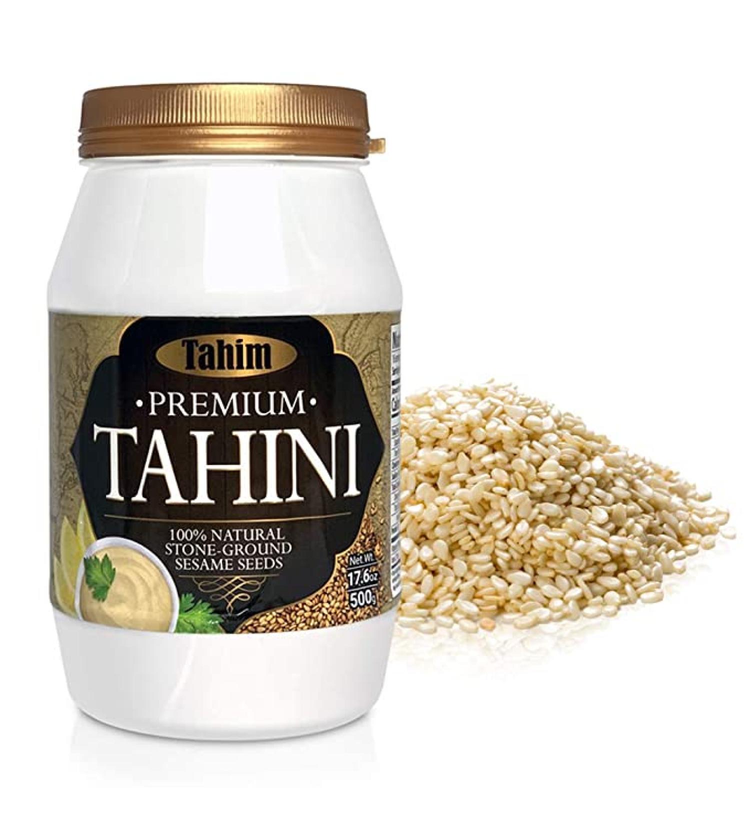 Tahim Premium Tahini - 100% Pure Sesame Vegan Paste, 500g - Buy Online on SooperMarket.com