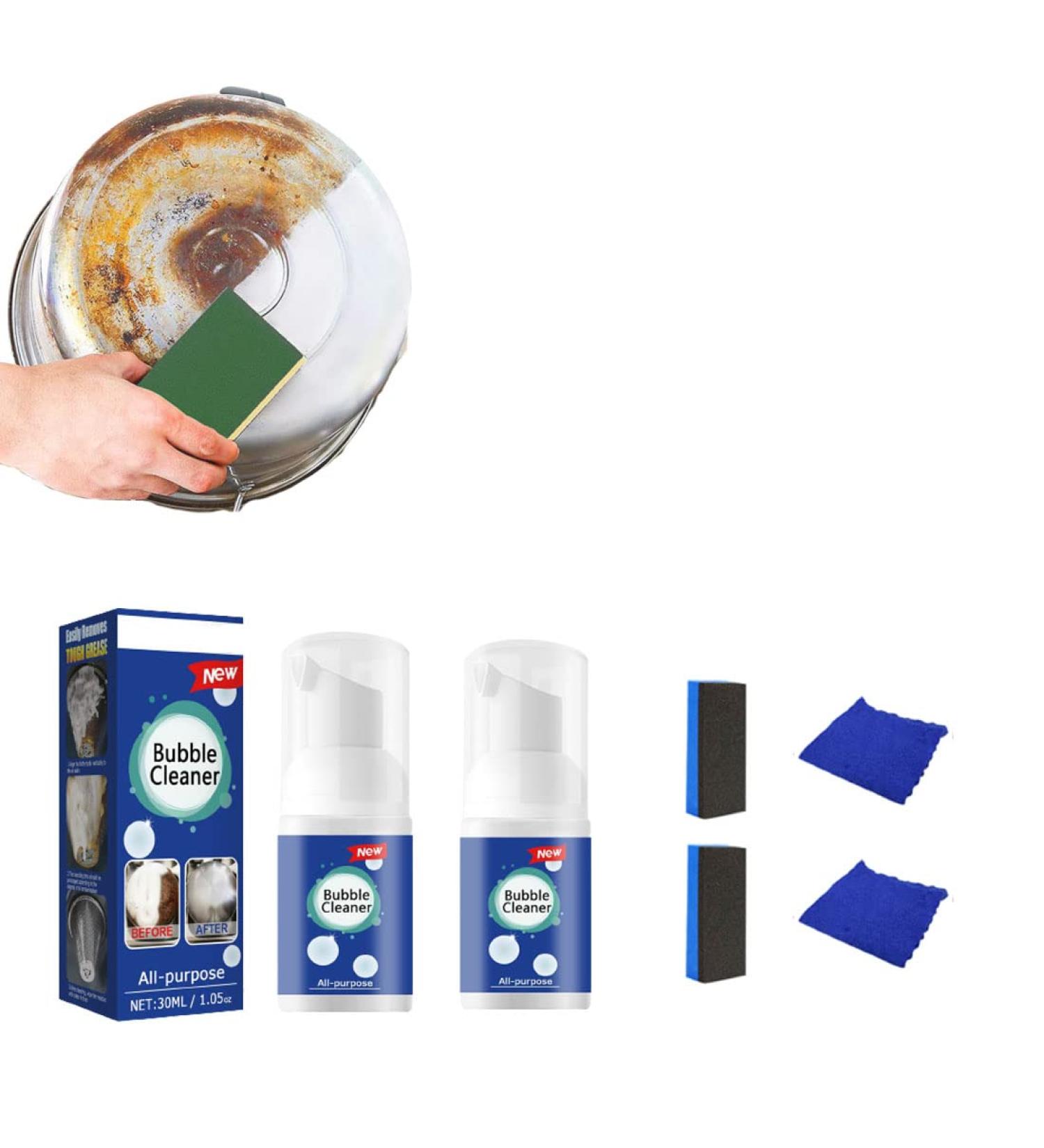 Mof Chef Cleaner Powder MOF CHEF Protective Kitchen Cleaner Powder Foaming Heavy Oil Stain Cleaner All Purpose Bubble Cleaner Kitchen Deep Cleaning Spray for Stubborn Grease & Grime (60ml) - Buy Online on SooperMarket.com