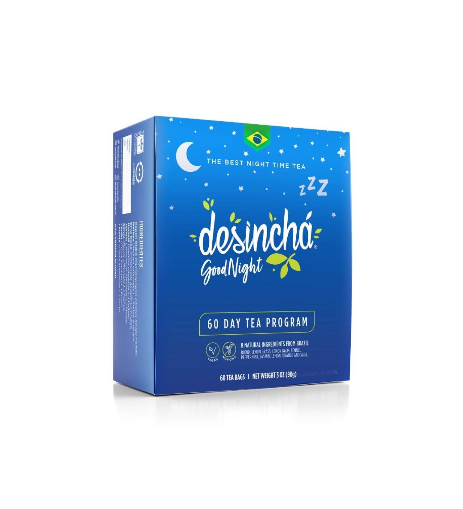 Desincha Nighttime Herbal Tea for Relaxation & Quality Sleep - 60 Day Supply - Buy Online on SooperMarket.com