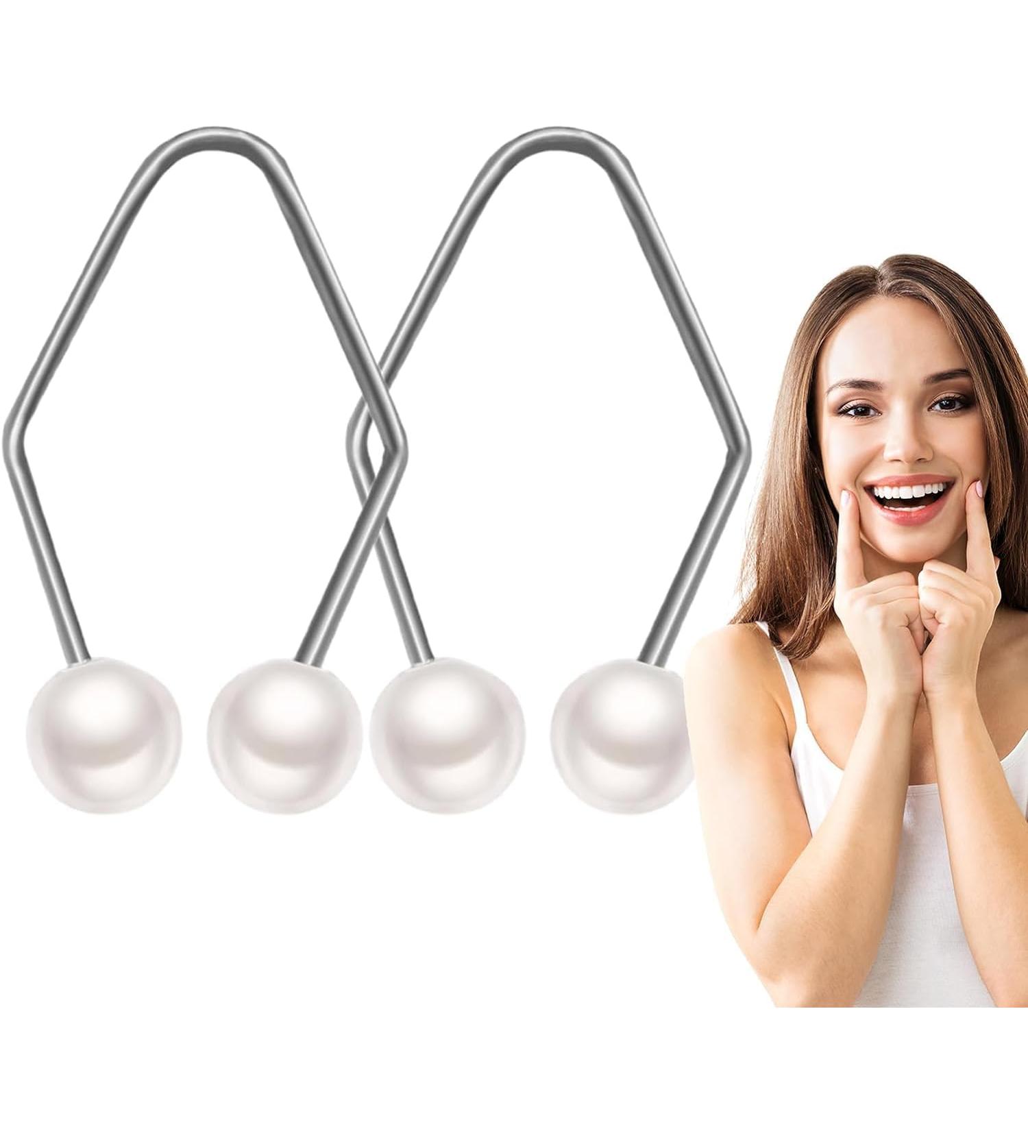 Dimple Trainer | Dimple Makers | Face Muscle Trainer | Stainless Steel Rustproof Smile Exercisers | Women Men Smile Correctors | Facial Beauty Training Tool For Working Reading (Sliver) - Buy Online on SooperMarket.com