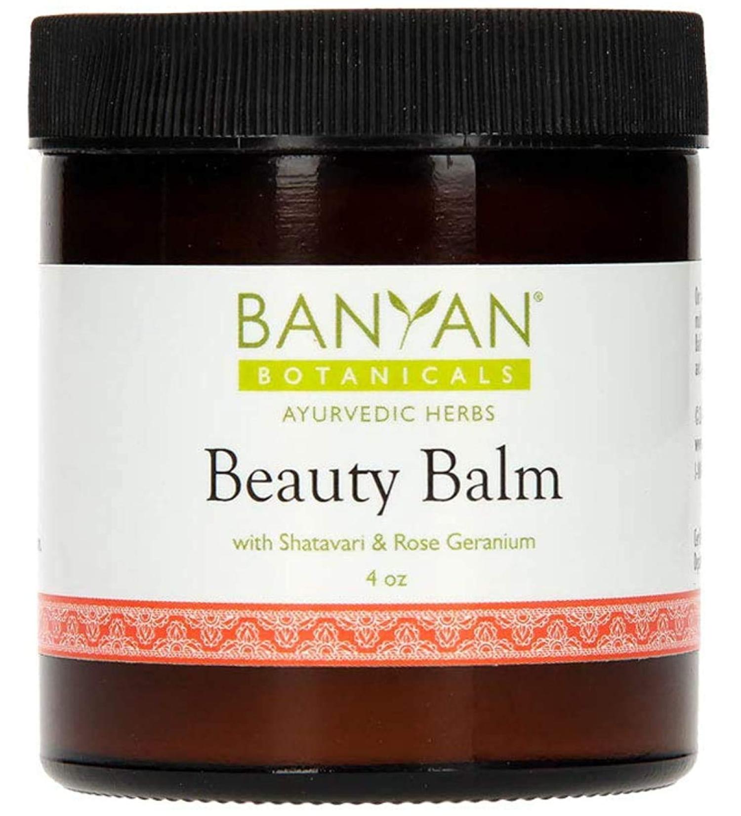 Banyan Botanicals Beauty Balm - USDA Certified Organic  4 oz - Shatavari & Rose Geranium to Moisturize & Soften Skin