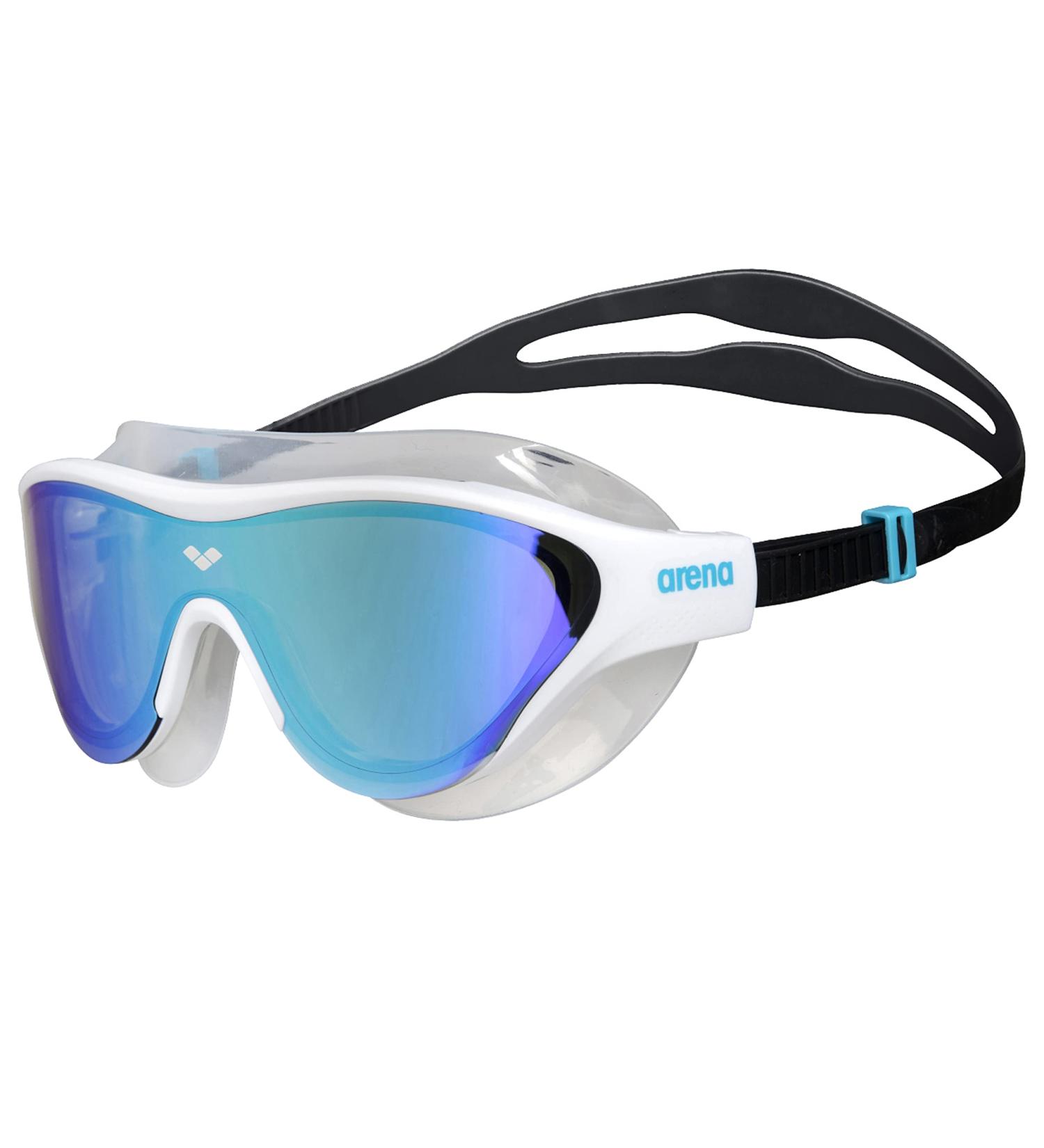 ARENA Unisex The One Mask Mirror Swimming Goggles - NS Blue-White-Black | International Shipping Available - Buy Online on SooperMarket.com