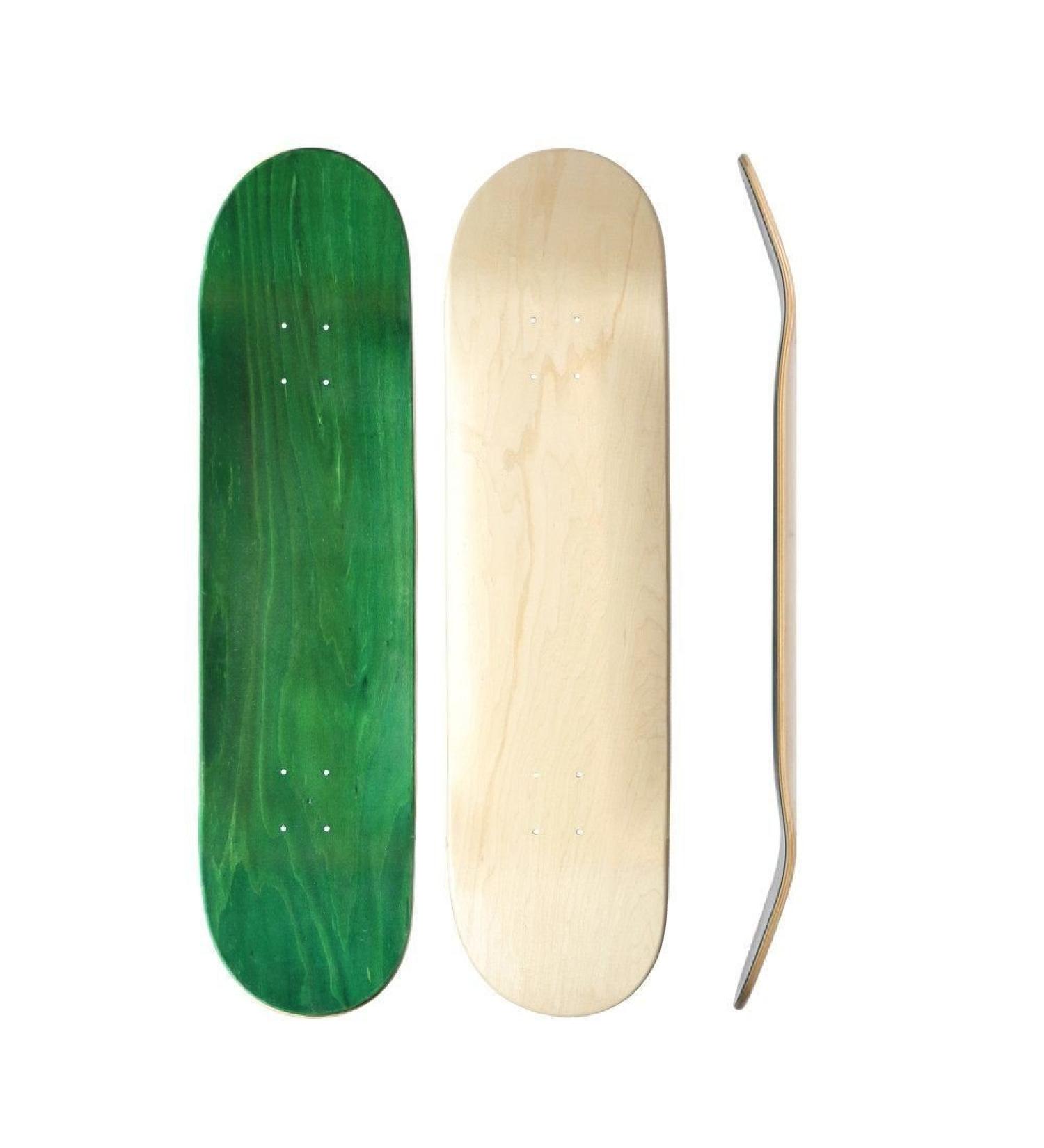 Skateboard Collective Blank Skateboard Deck, Random Top/Natural Bottom Self-Customizable Skateboard Deck, 7-Ply Maple Construction, Random Topsheet Color 8.25 Blank Skatedeck
