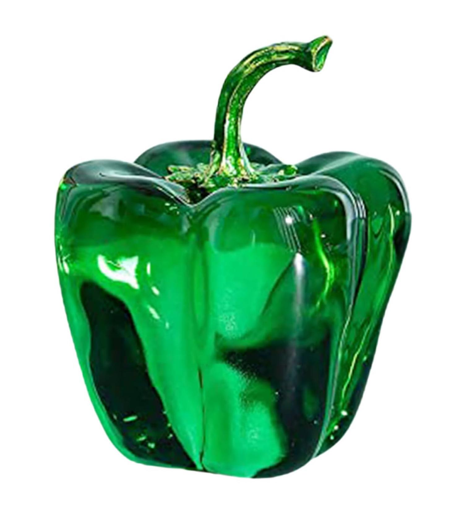 Alipis Office Decor Decorations for Home Crystal Figurines Living Room Chili Vegetable Household Fake Fruit Green 6.3x4.5cm - Buy Online on SooperMarket.com