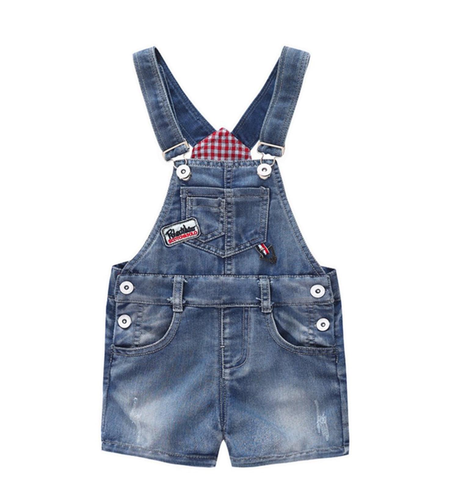 KIDSCOOL SPACE Big Ripped Denim Shortalls 6-7 Years Blue-1922 for Little Girls - Buy Online on SooperMarket.com