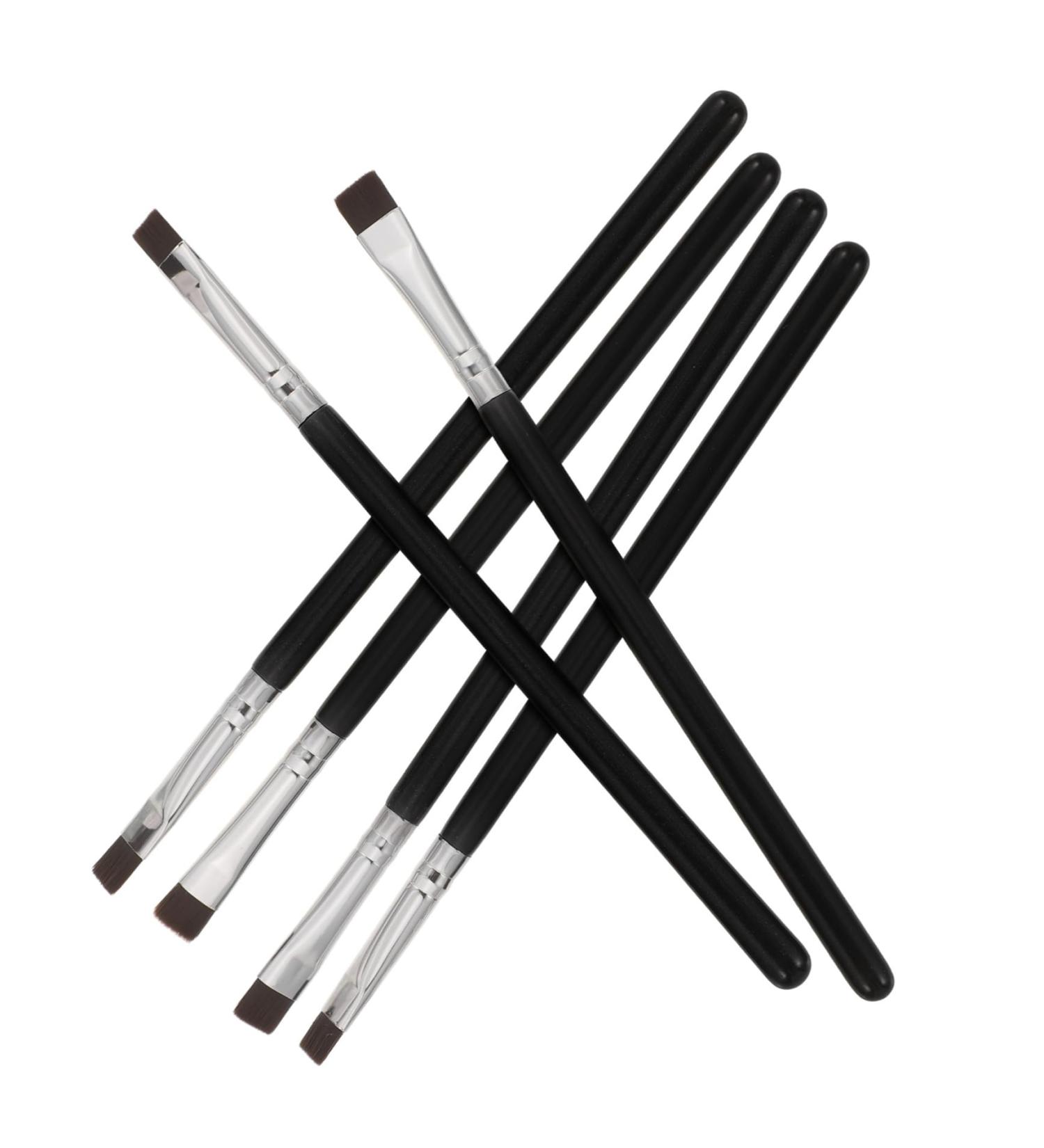 Baluue 6pcs Flat Eyebrow Brush Eyeliner Brush Eye Makeup Brush Eyebrow Makeup Brush Black Artificial Fiber - Buy Online on SooperMarket.com