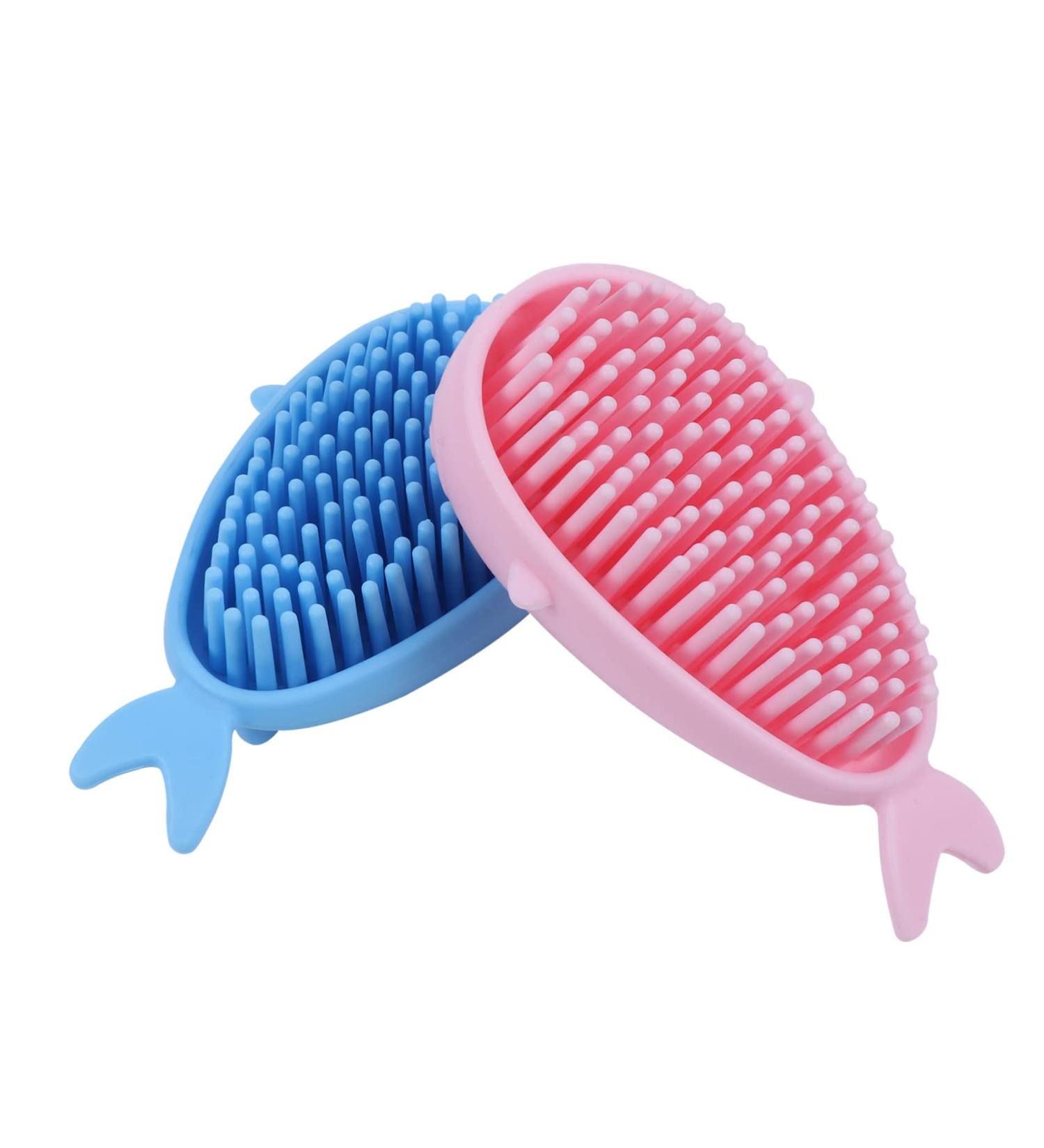 Silicone Scrubber Shower Brush Set for Kids and Adults - Gentle Scalp and Body Cleansing Tool for Babies, Infants, and Hairdressing - Perfect Gift for Newborns - KOMBIUDA - Buy Online on SooperMarket.com