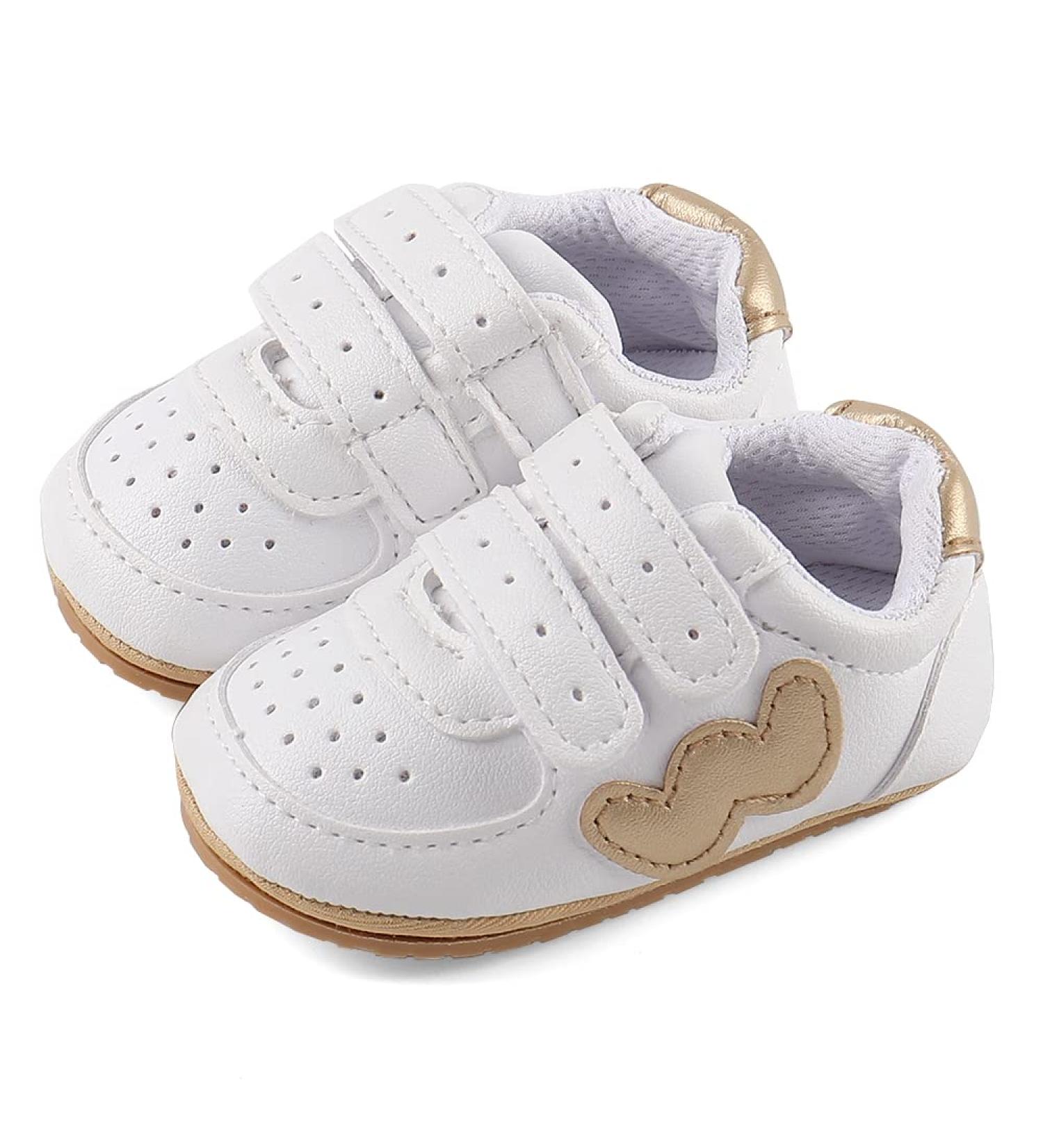 Cheerful Mario Baby First Walking Shoes | Soft PU Leather | Anti-Slip Sole | 6-12 Months | Gold - Buy Online on SooperMarket.com