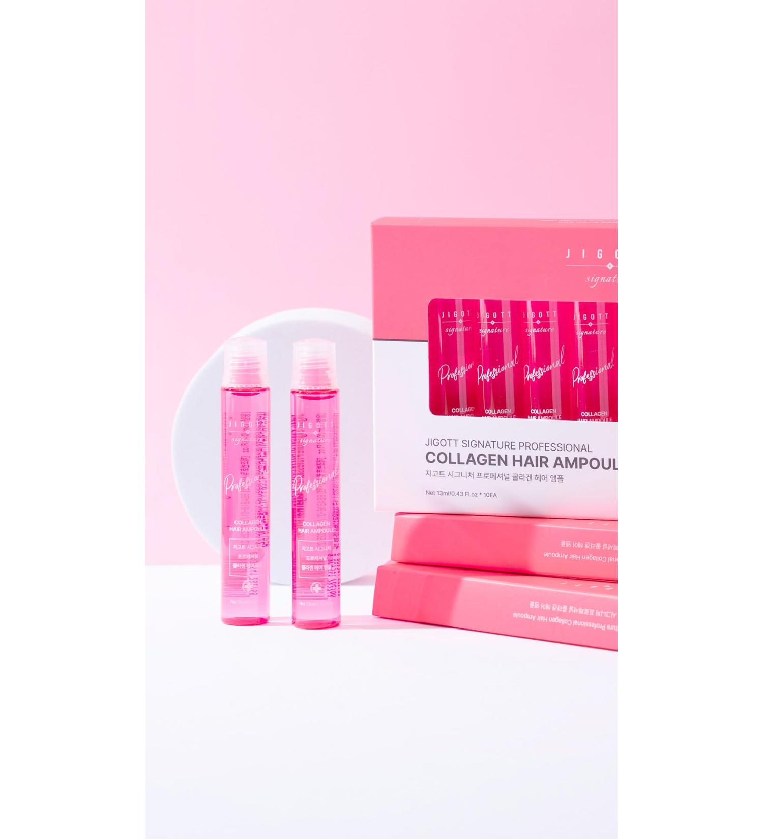 Signature Professional Collagen Hair Ampoule - K-Beauty Hair Treatment | 10 x 13ml | International Shipping - Buy Online on SooperMarket.com