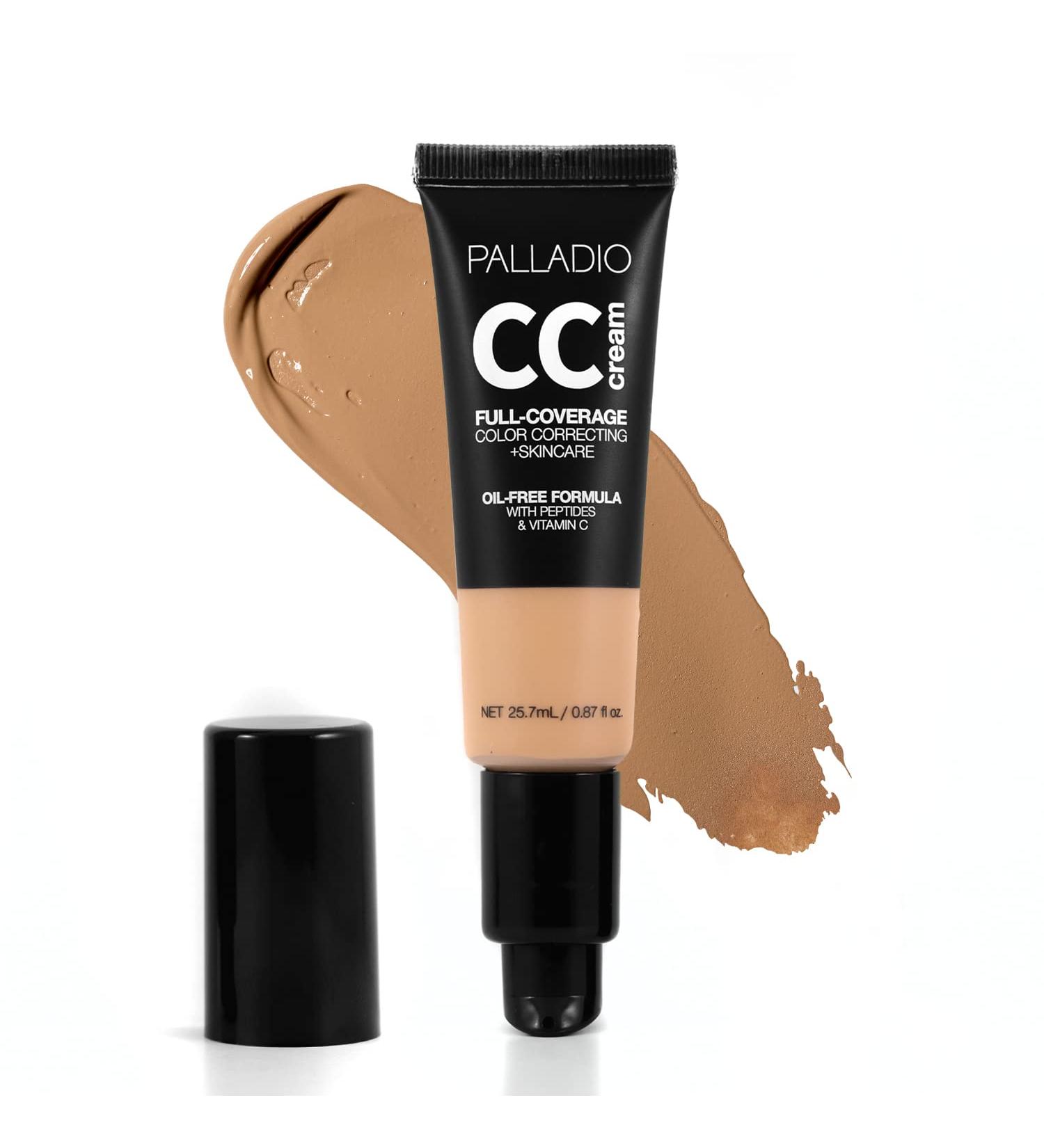 Palladio Tan 40W Full-Coverage CC Cream with Peptides & Vitamin C - Correct Redness, Uneven Skin Tone - 25.70g - Buy Online on SooperMarket.com