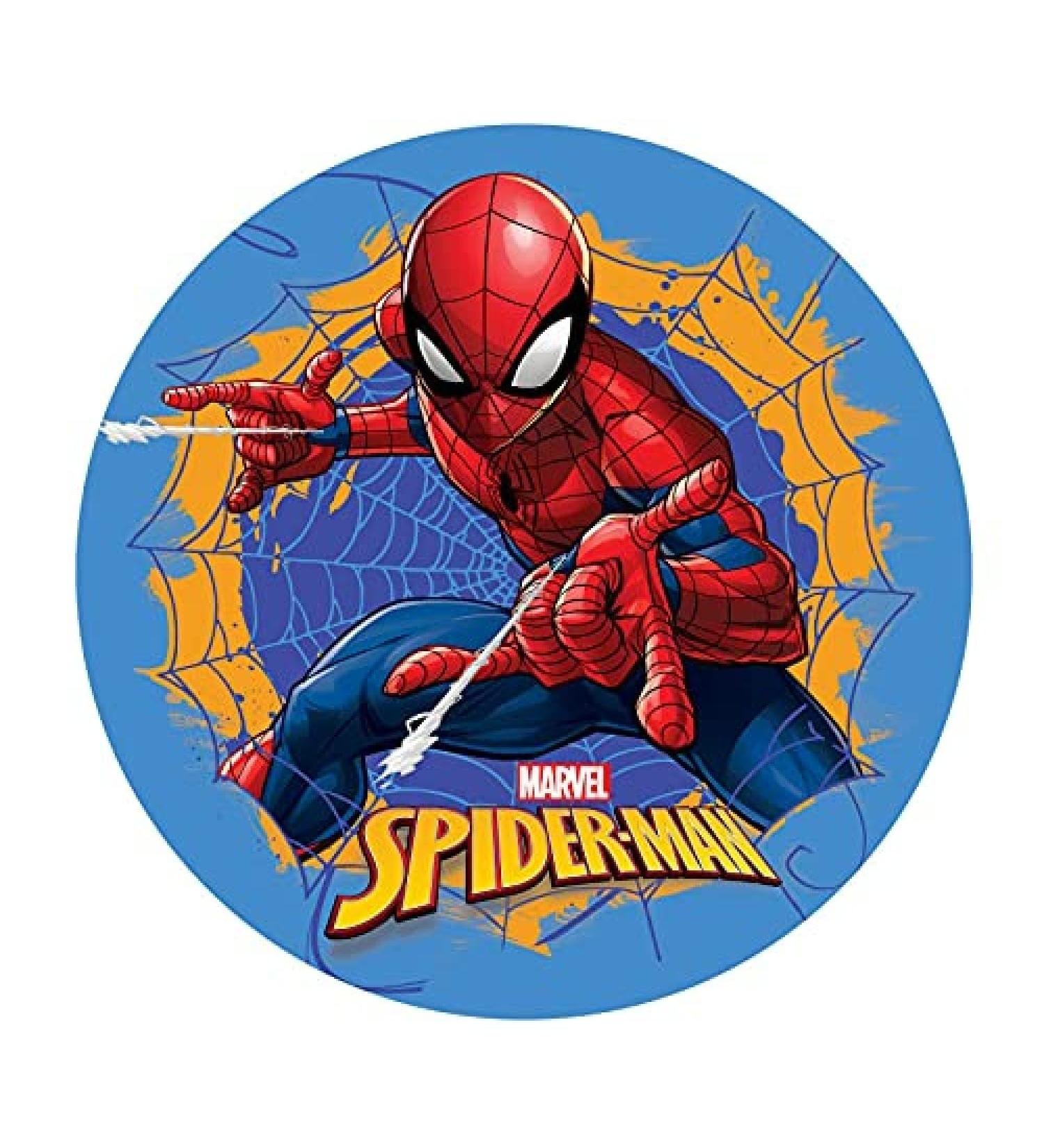Dekora - 114398 Spiderman Cake Topper Made of Edible Paper | Made of Rice Paper Vegan Butter| 20 cm Spiderman Cobweb - Buy Online on SooperMarket.com