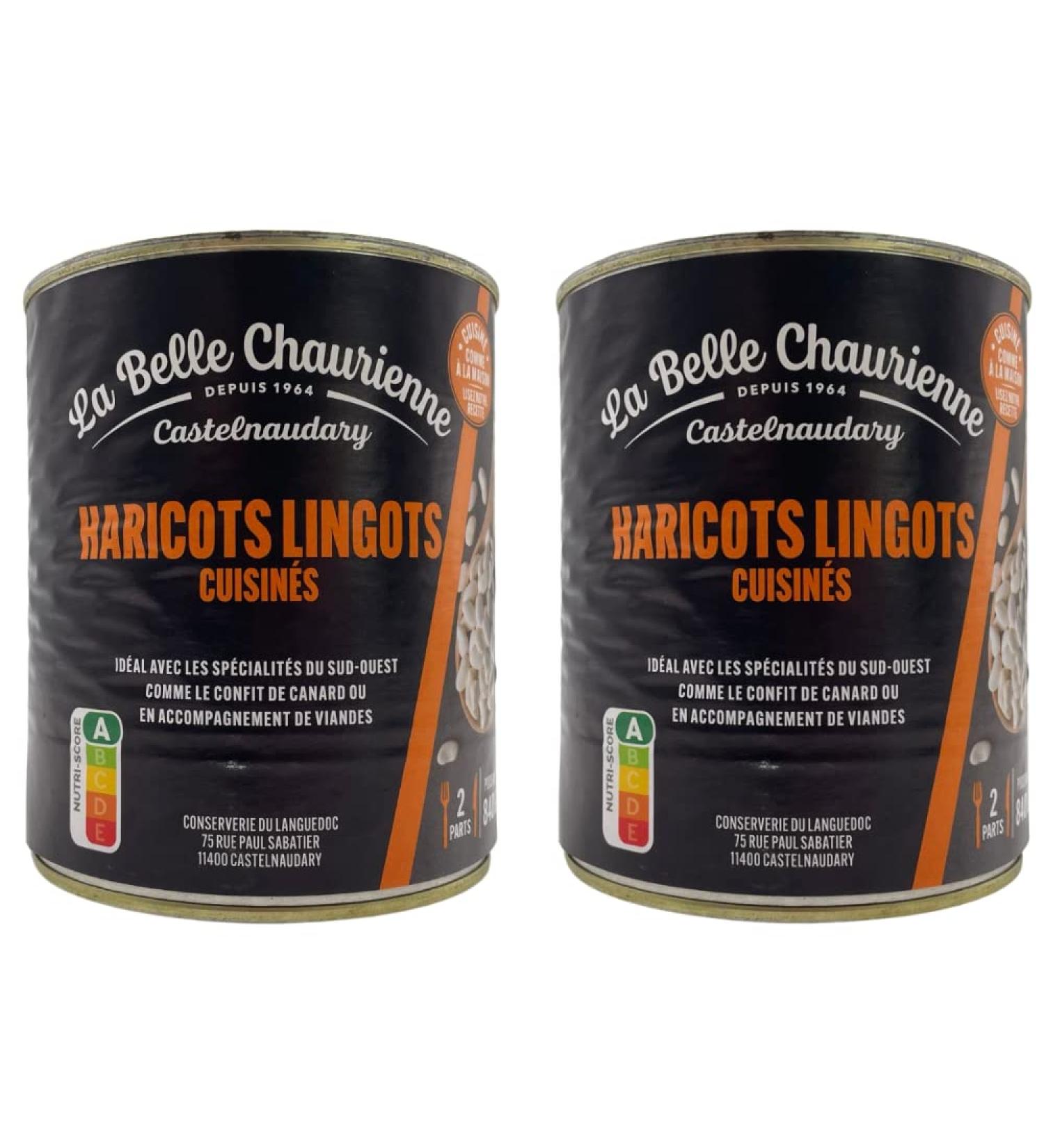 La Belle Chaurienne Lingot Beans in Goose Fat 840g x 2 - Buy Online on SooperMarket.com