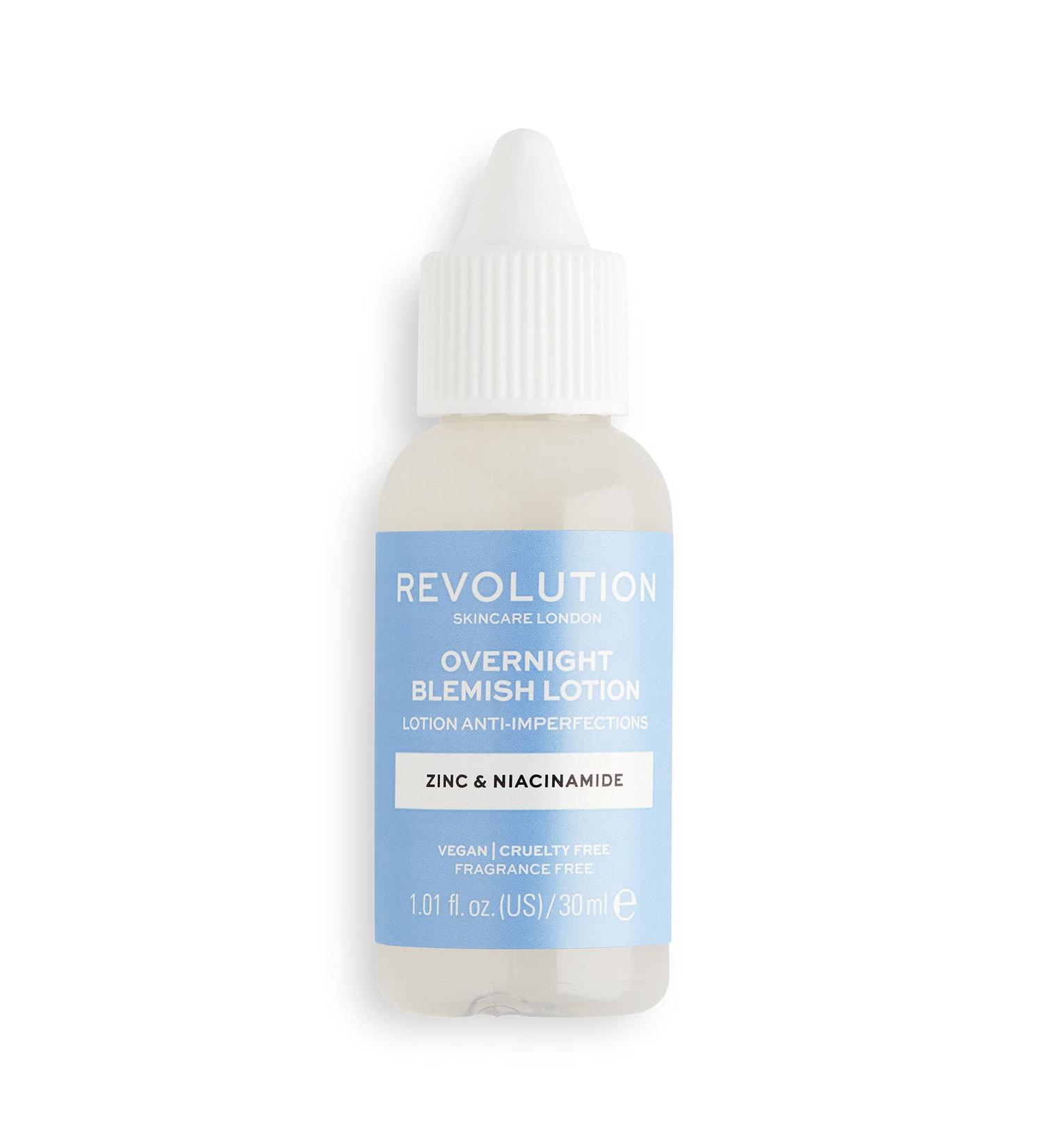Revolution Skincare Overnight Blemish Lotion - Blemish Skin Corrector Serum - Vegan - 1.01fl.oz/30ml - Buy Online on SooperMarket.com