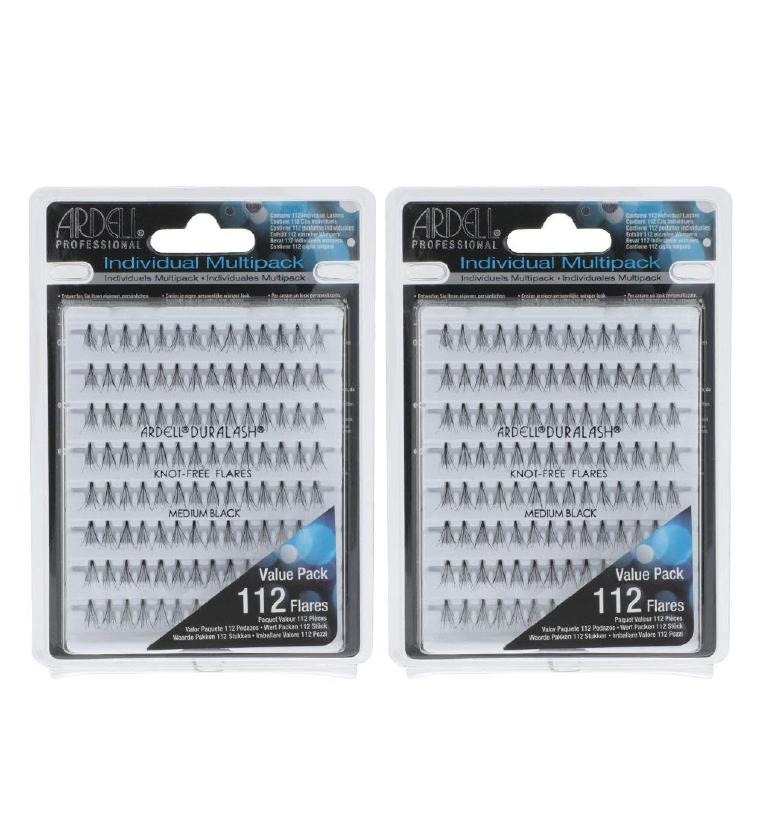 Ardell Medium Black Knot-Free Individual False Eyelashes 2-Pack - 112 Count - Buy Online on SooperMarket.com