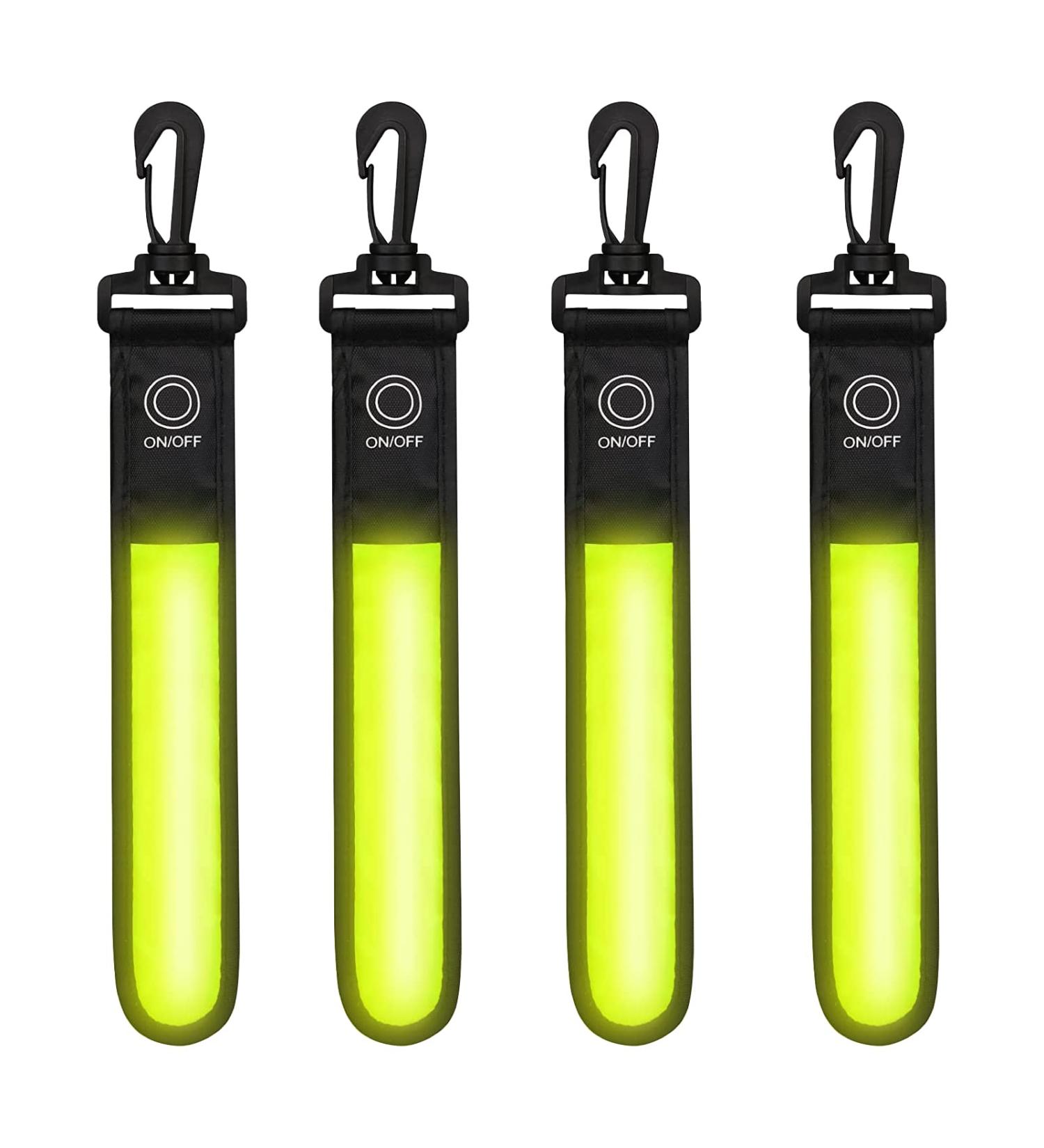 Sylanda LED Flashing Lights for School Bags | 4-Piece Waterproof Reflector Set | Safety Lights for Kids' Backpacks | Ideal for Hiking & Jogging - Yellow - Buy Online on SooperMarket.com