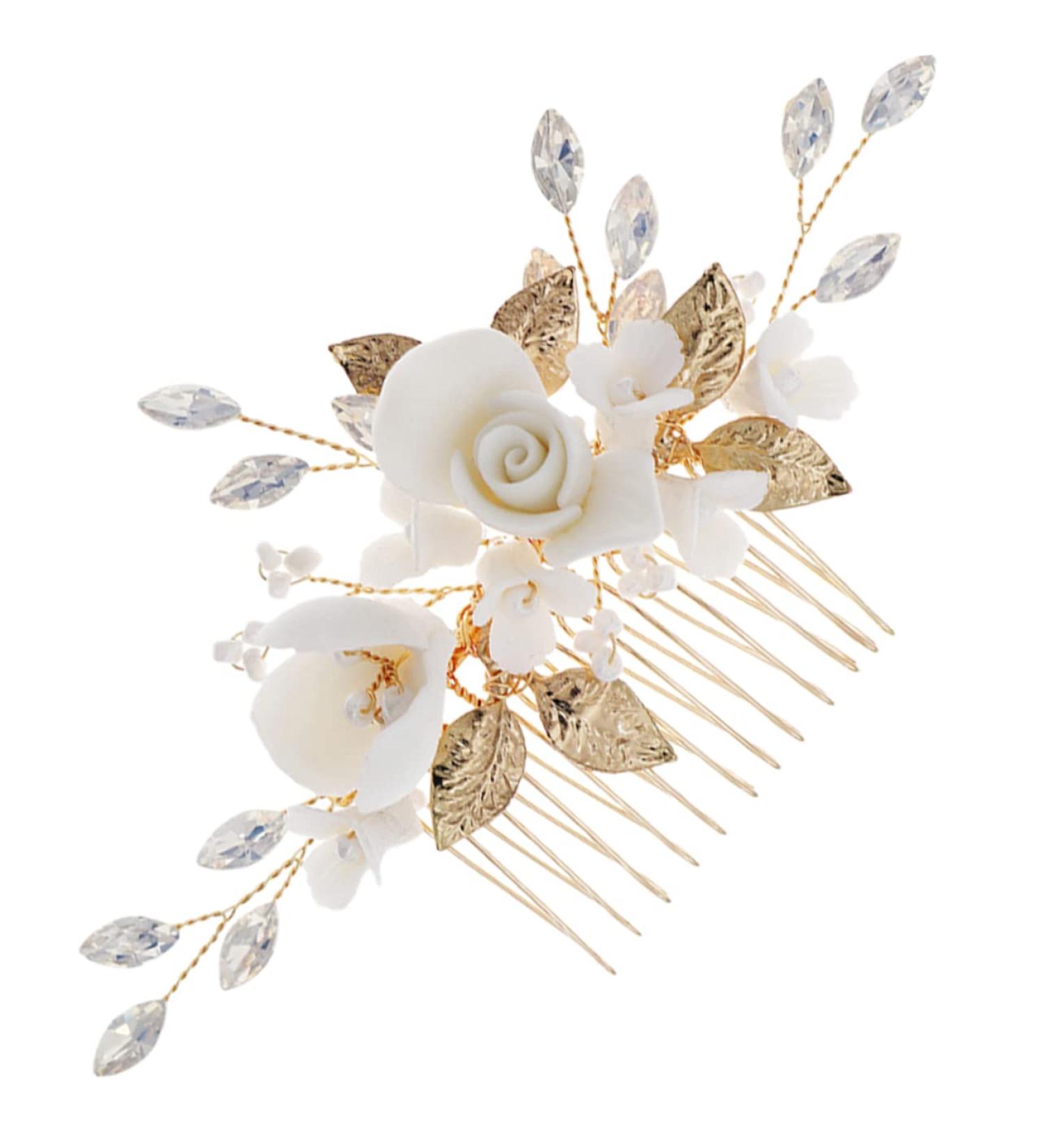 KOMBIUDA Bridal Comb Bride The Photo Ceramics The Flowers - Buy Online on SooperMarket.com