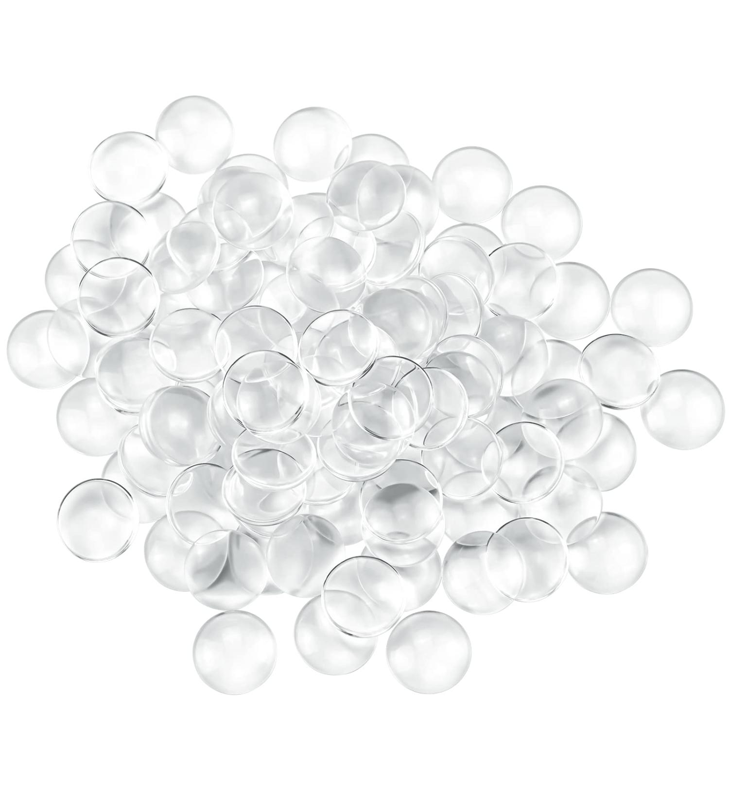 Acmer 1 inch/25mm Clear Glass Dome Cabochons - 100 Pieces for Photo Pendant Jewelry Making - Buy Online on SooperMarket.com