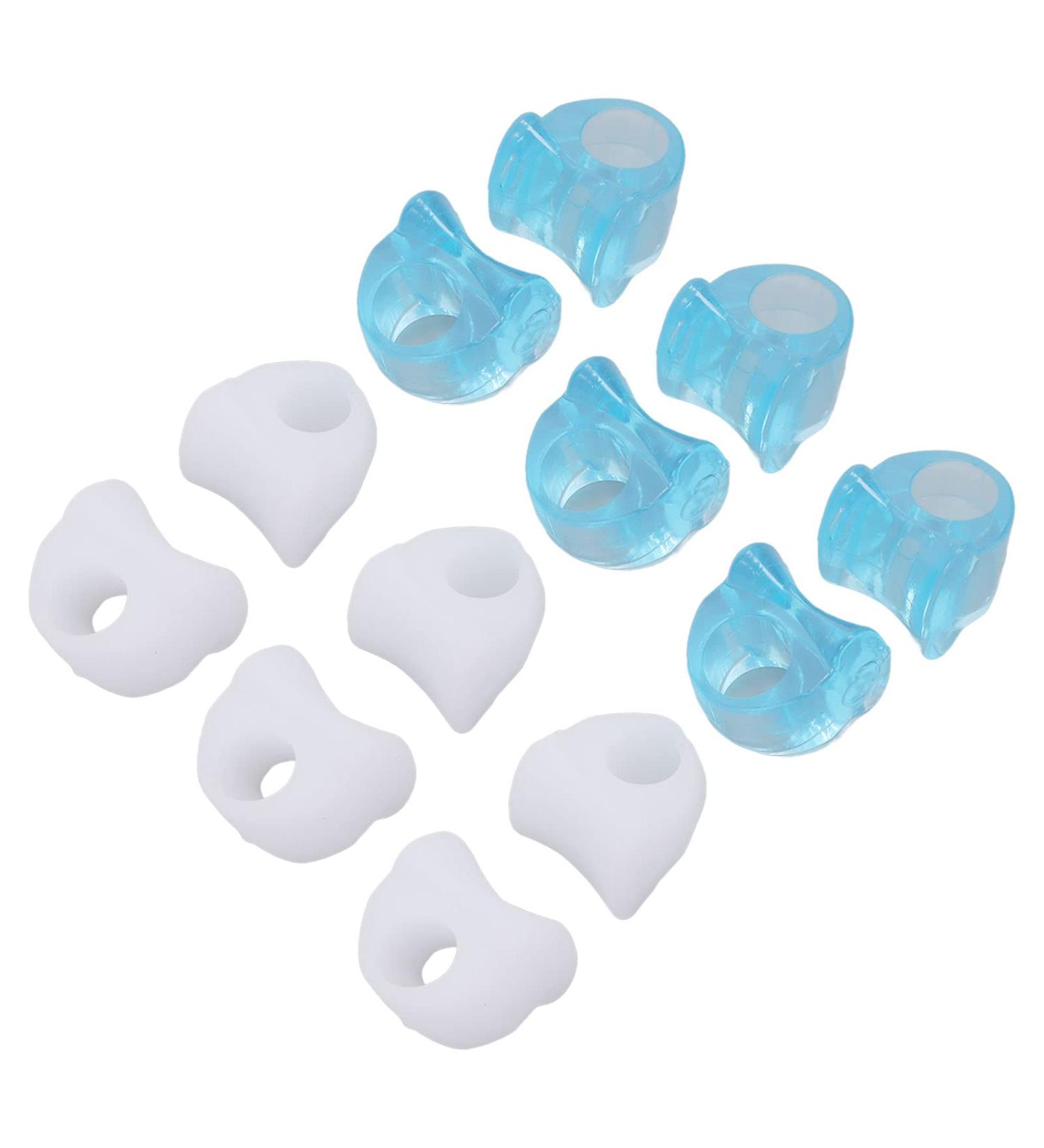 Anggrek Gel Toe Separators - 6 Pairs Silicone Relief Bunion Pain Corrector for All Shoes - Blue/White - Buy Online on SooperMarket.com