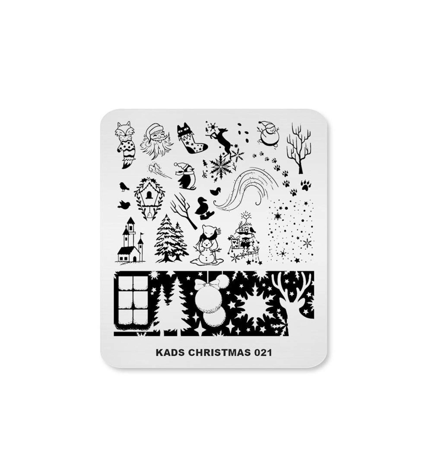 Alexnailart Christmas Halloween Nail Stamping Plate (CHRISTMAS 021) - Manicure Templates for Festive Nail Art - Buy Online on SooperMarket.com