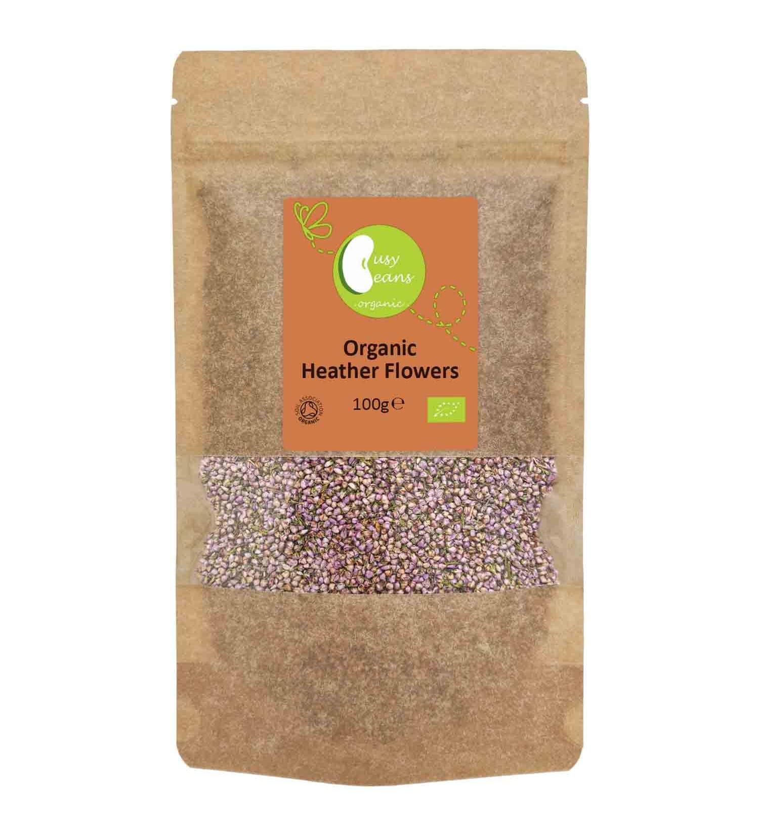 Organic Heather Flowers - Certified Organic - by Busy Beans Organic (100g) - Buy Online on SooperMarket.com