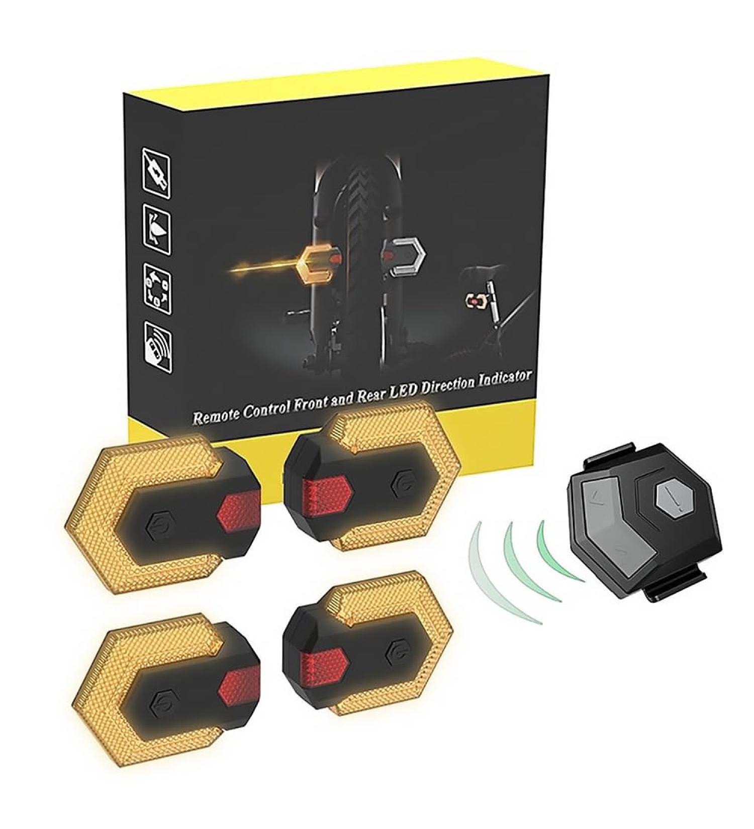 NITEBEAM CarryBright CBX4 Bicycle Turn Signals - Smart Wireless Remote Bike Direction Indicator & Horn for Safe Cycling - Buy Online on SooperMarket.com