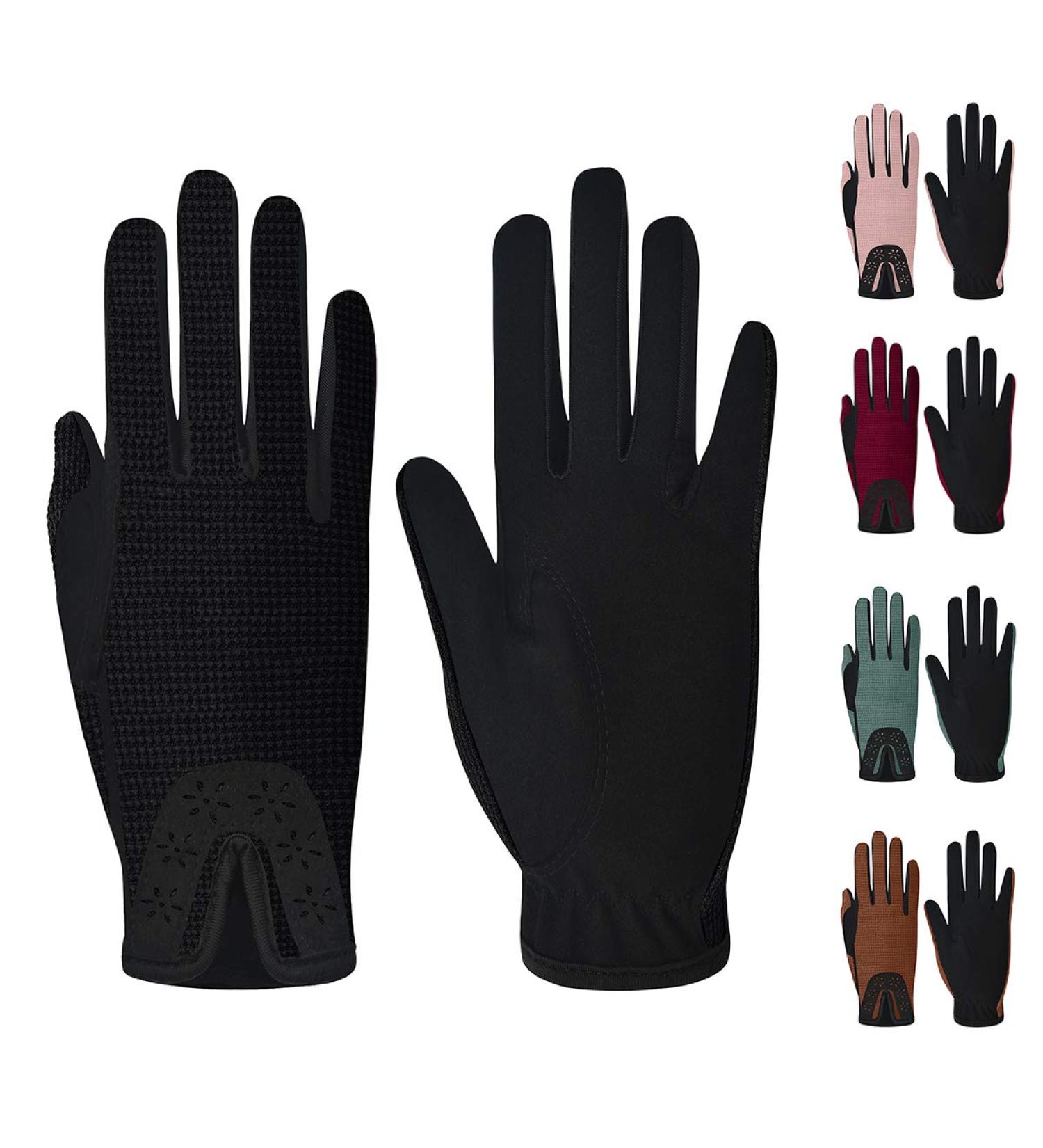 ChinFun Kid's Horse Riding Gloves Black L (Age 10-12) | Anti-Slip Equestrian Mittens for Boys & Girls | Ideal for Horseback Riding, Cycling, Running & Outdoor Activities - Buy Online on SooperMarket.com