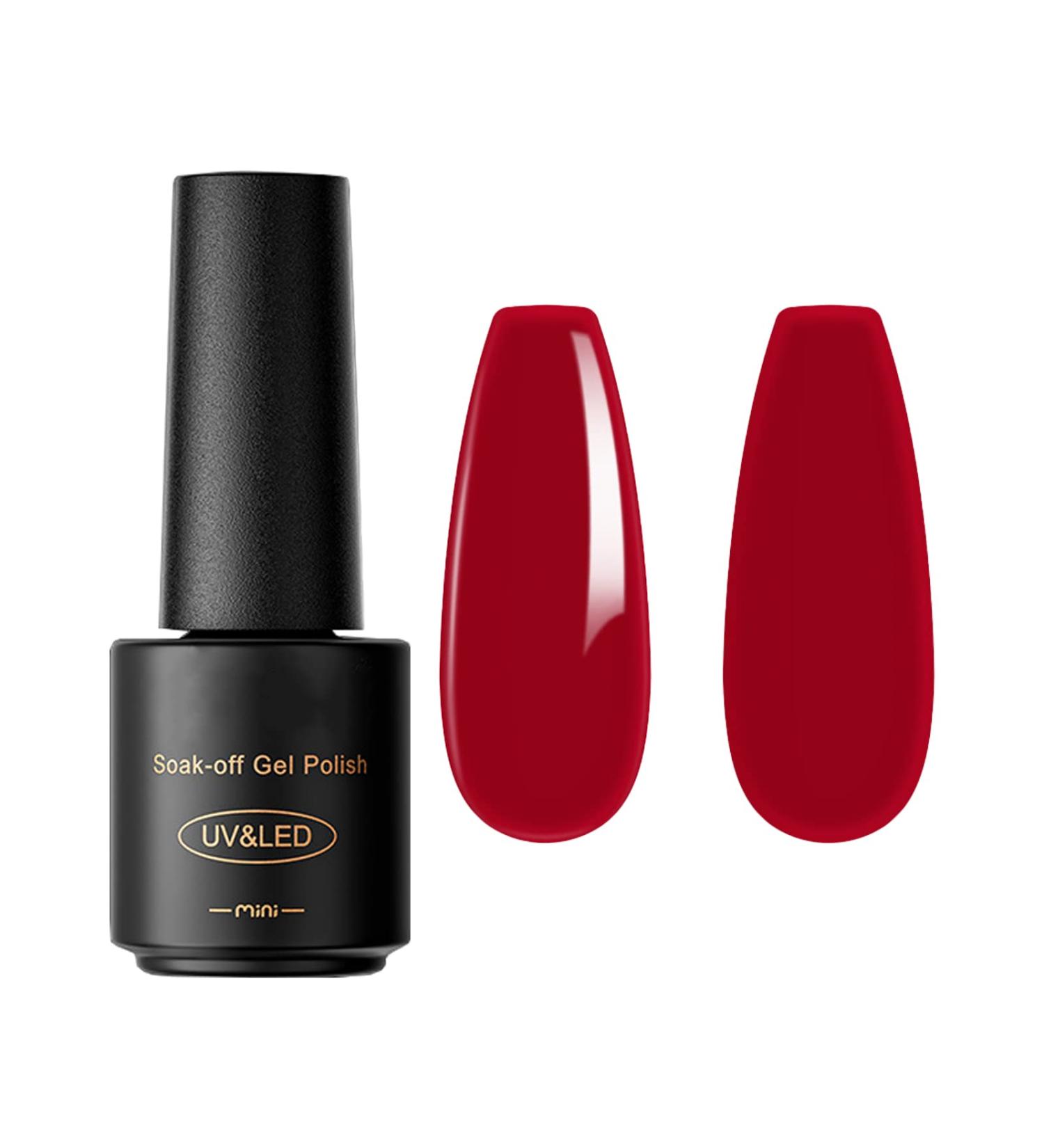 Shefave Gel Nail Polish 7ml Soak Off Gel Polish UV/LED Nail Art Manicure Nail Varnish Gel Long Lasting Chip Resistant High Glossy Easy to Apply Salon & Home Use (Red) - Buy Online on SooperMarket.com