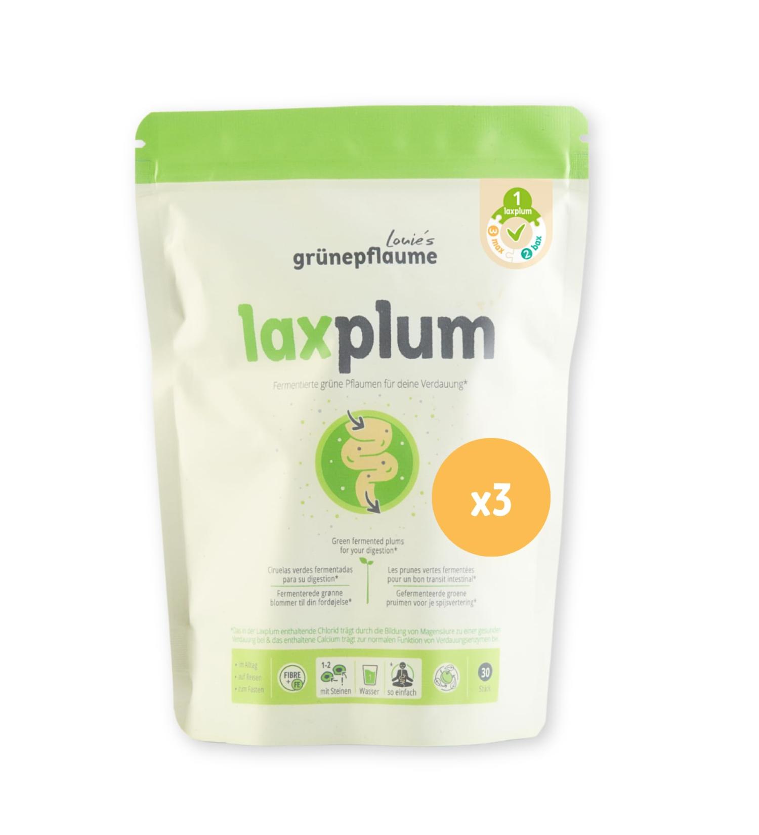 Buy Laxplum: Fermented Green Plum for Digestion - 90 Pieces | Perfect for Travel & Fasting - Buy Online on SooperMarket.com