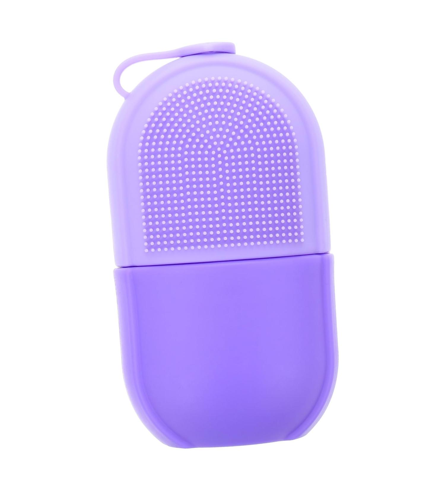Beauty Face Ice Tray & Icing Roller - Silicone Face Massage Tool for Radiant Skin - 13x6.5x5.5CM - Violet - Buy Online on SooperMarket.com