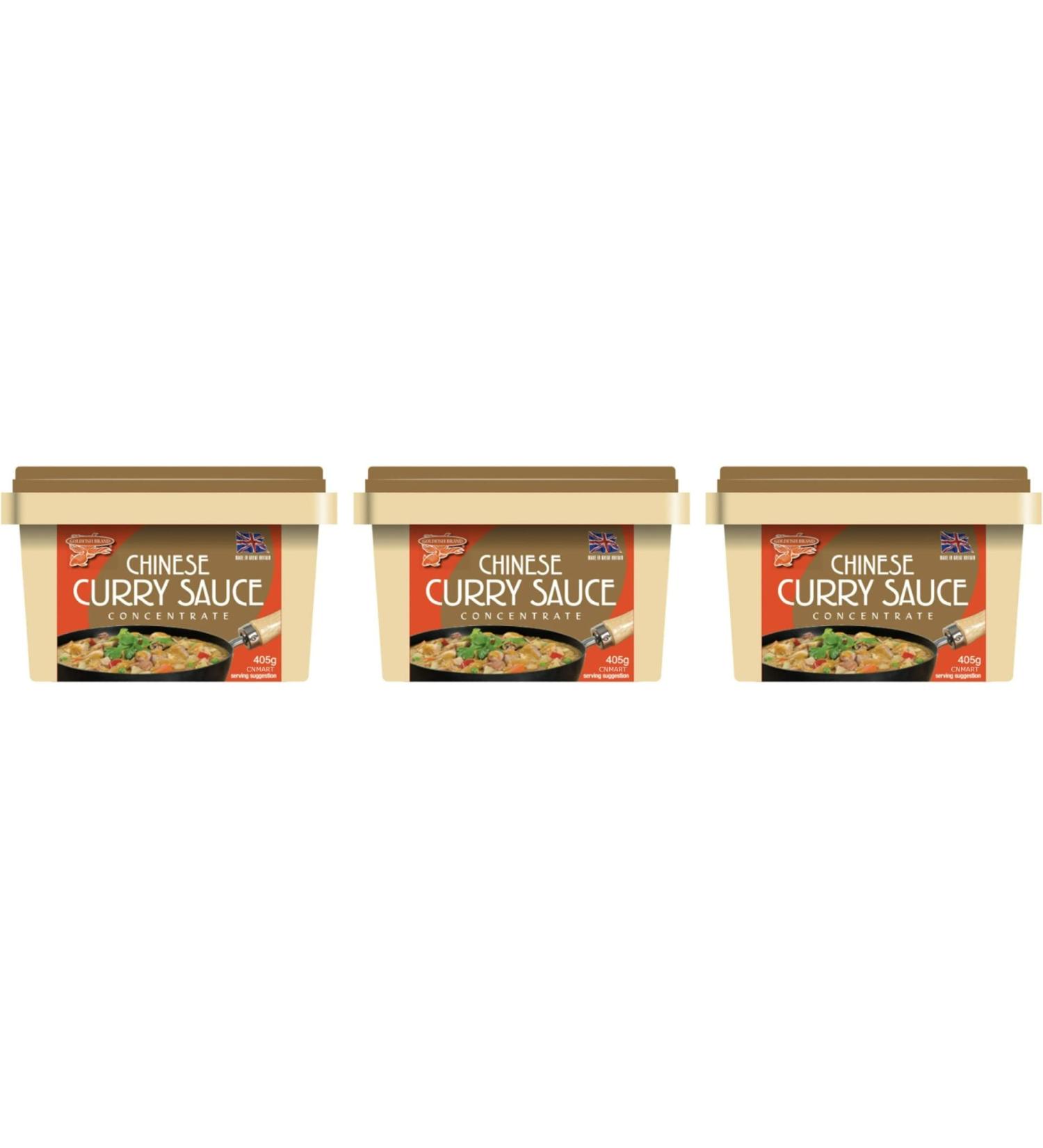 Goldfish Chinese Takeaway Curry Sauce Paste Concentrate 405g Original (Pack of 3) by CNMART - Buy Online on SooperMarket.com