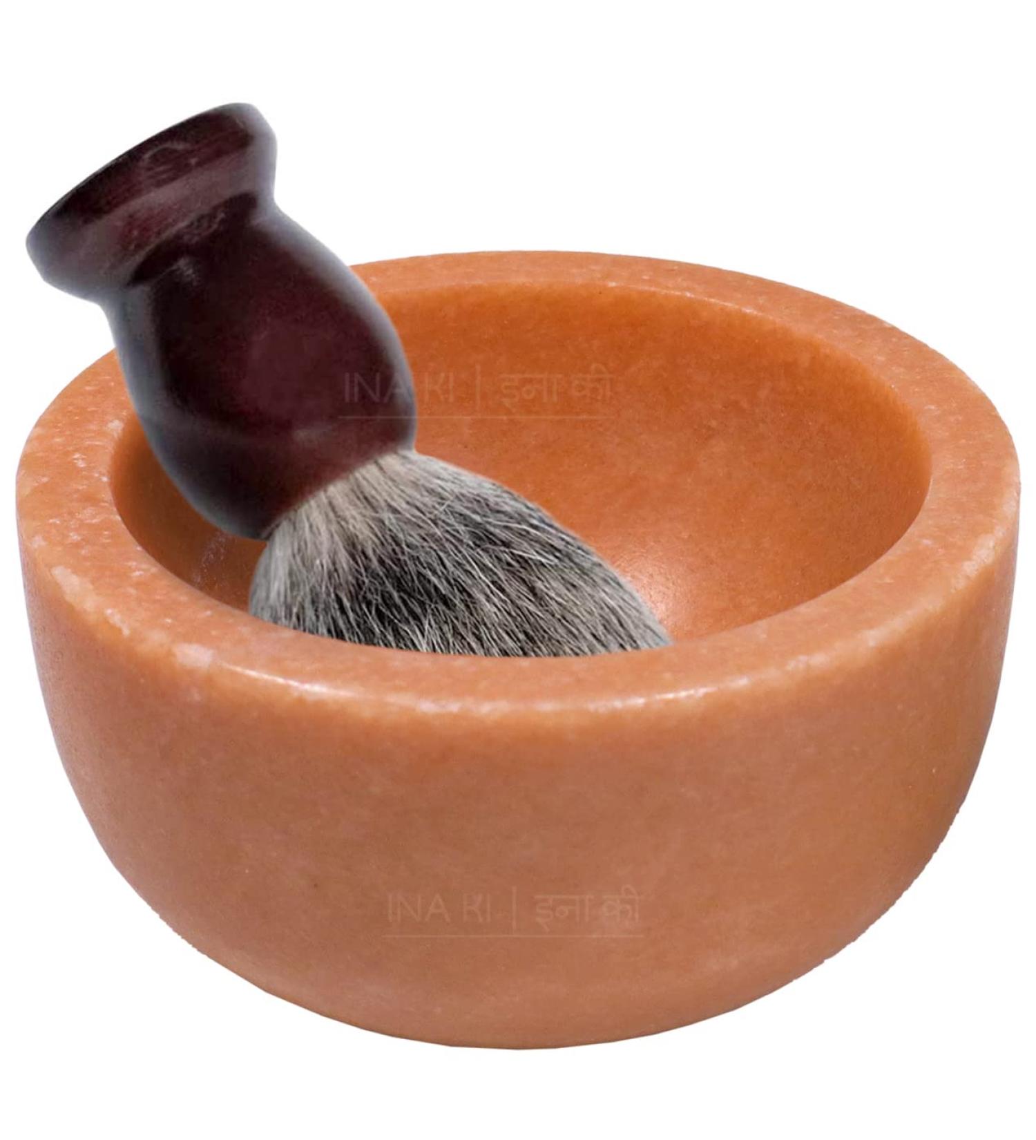 INA KI Natural Marble Multi Purpose Bowl in Pink - Perfect for Herbs, Salt and Pepper, Shaving - Buy Online on SooperMarket.com