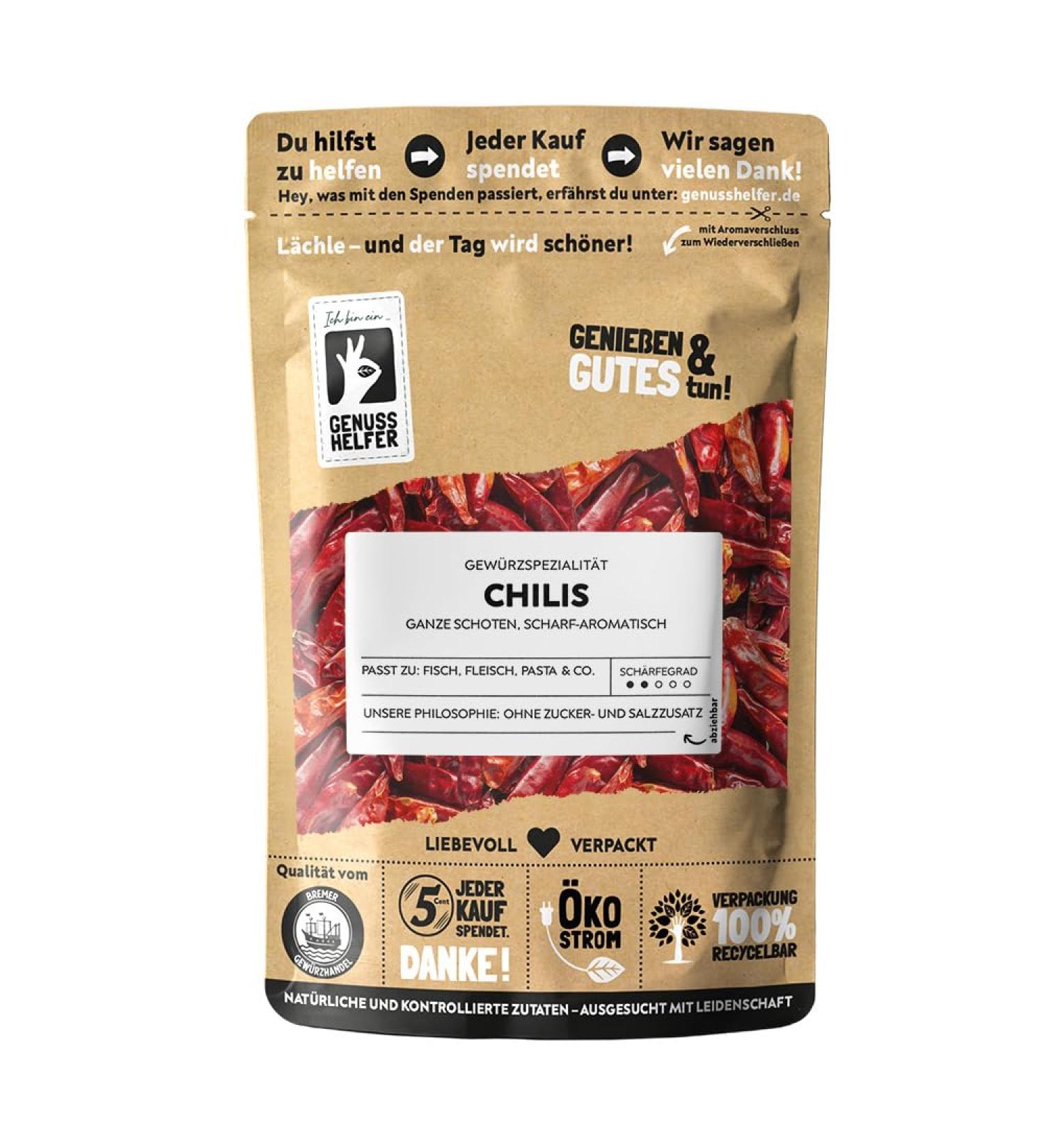Buy Bremer Gew rzhandel Tianjin Chilis - Whole Slightly to Medium Hot Perfect for Cooking & Pickling - 50g Pack - Buy Online on SooperMarket.com