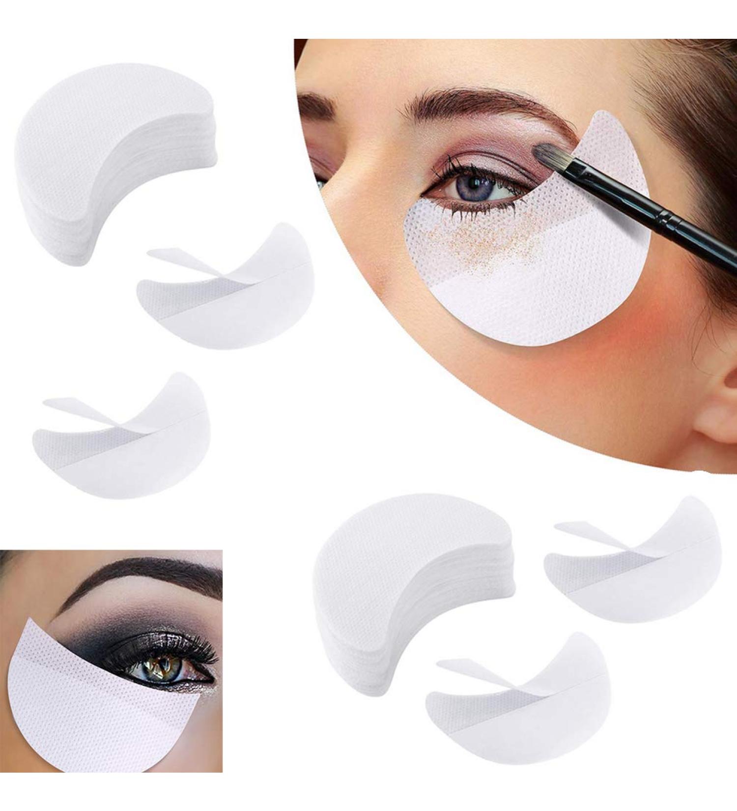 100PCS Eyeshadow Pads Stencils Eyeshadow Eye Eyeshadow Gel Pad Patches For False Eyelash Extensions Sticker Lip Makeup(White 1.97inchx2.68inch) - Buy Online on SooperMarket.com
