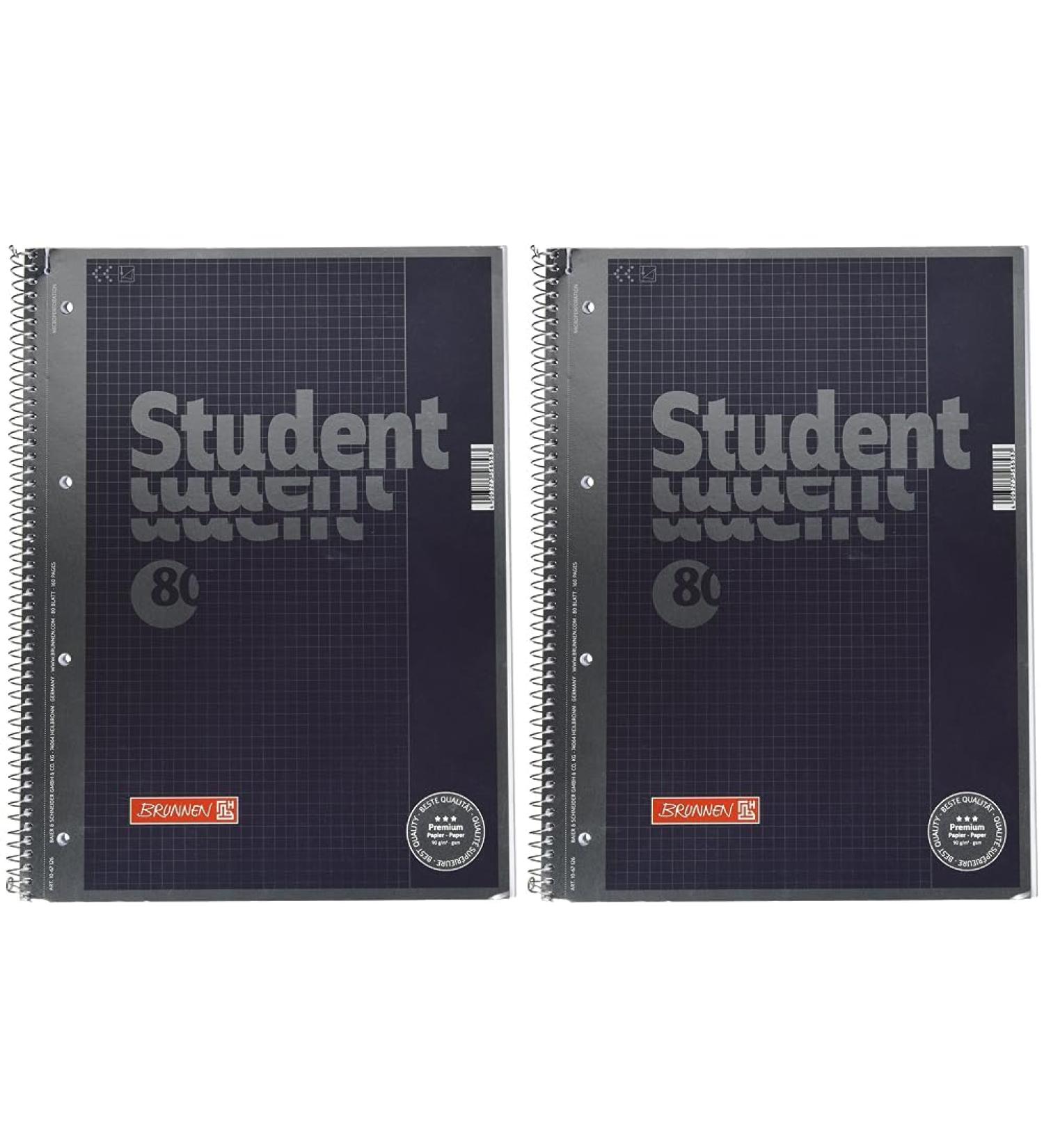 Premium Fountain Notepad A4 - 4-Fold Cover Metallic Effect 80 Sheets (Pack of 2) - Perfect for Students | International Shipping - Buy Online on SooperMarket.com