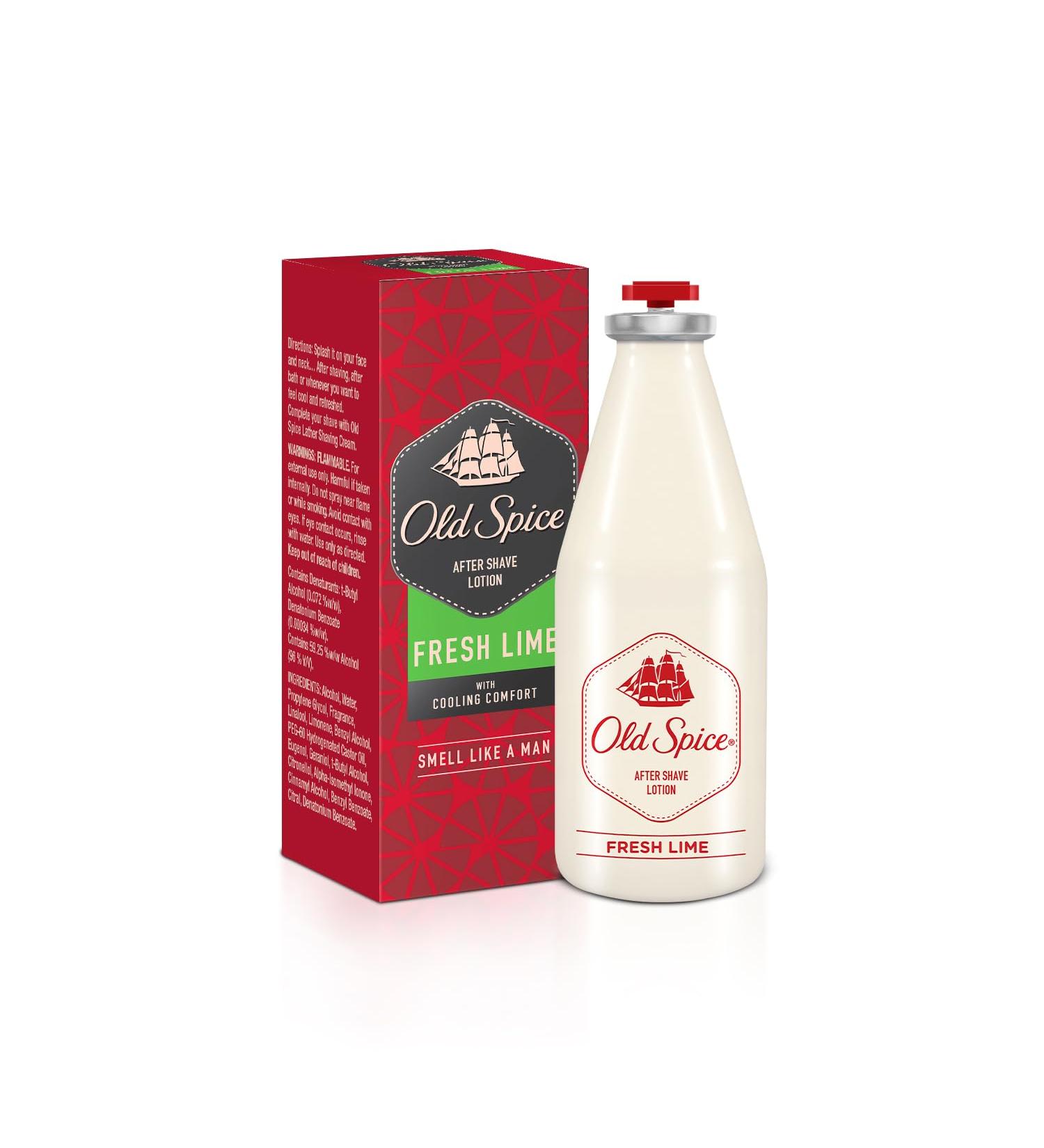 Old Spice After Shave Lotion Fresh Lime 50ml Citrus 1.69 Fl Oz (Pack of 1) - Buy Online on SooperMarket.com