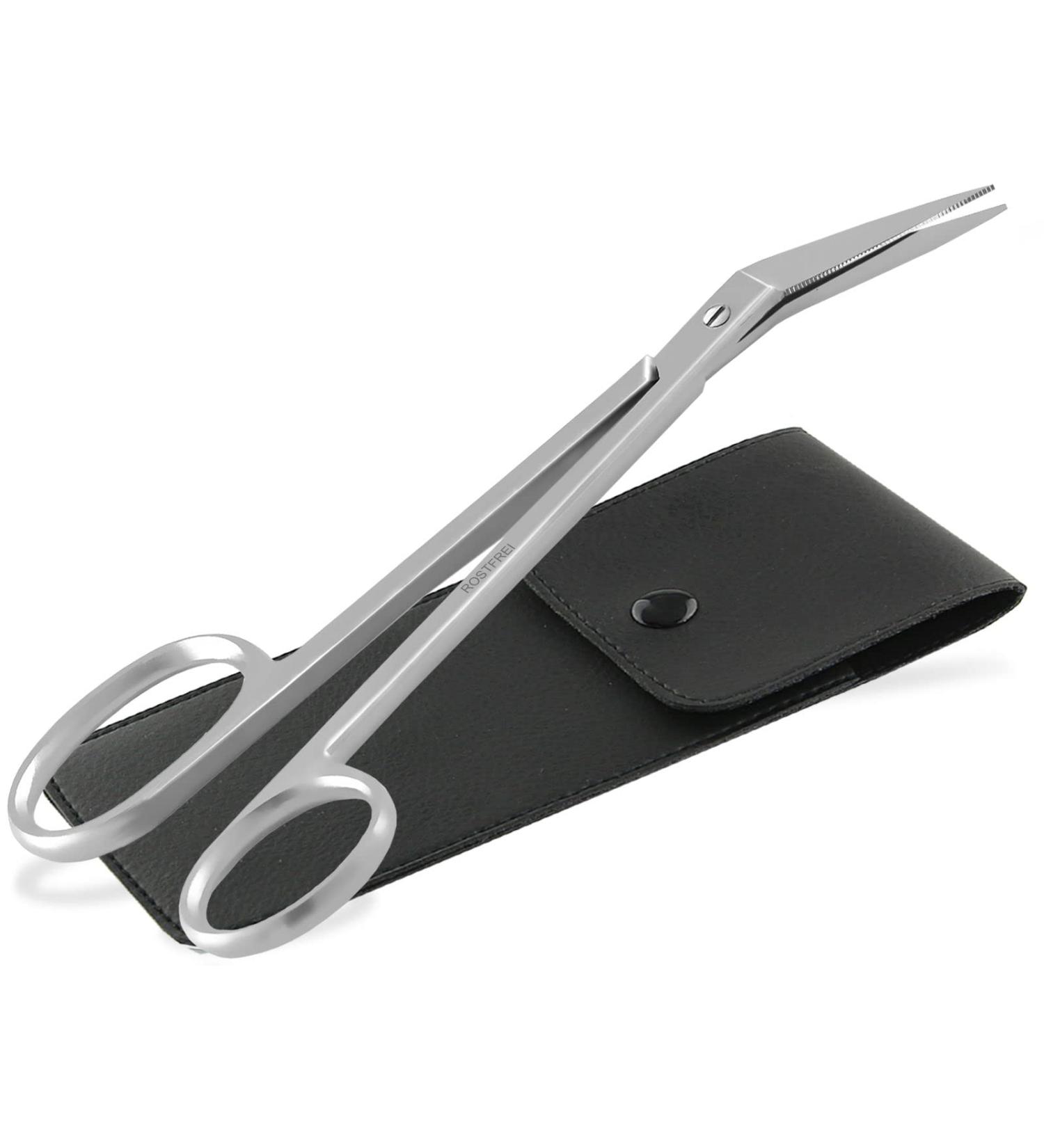 Long Seniors Nail Scissors - Micro-Toothing Foot Care Scissors with Strong Handles | Fingernail & Toenail Clippers - Includes Case (16 cm) - Buy Online on SooperMarket.com