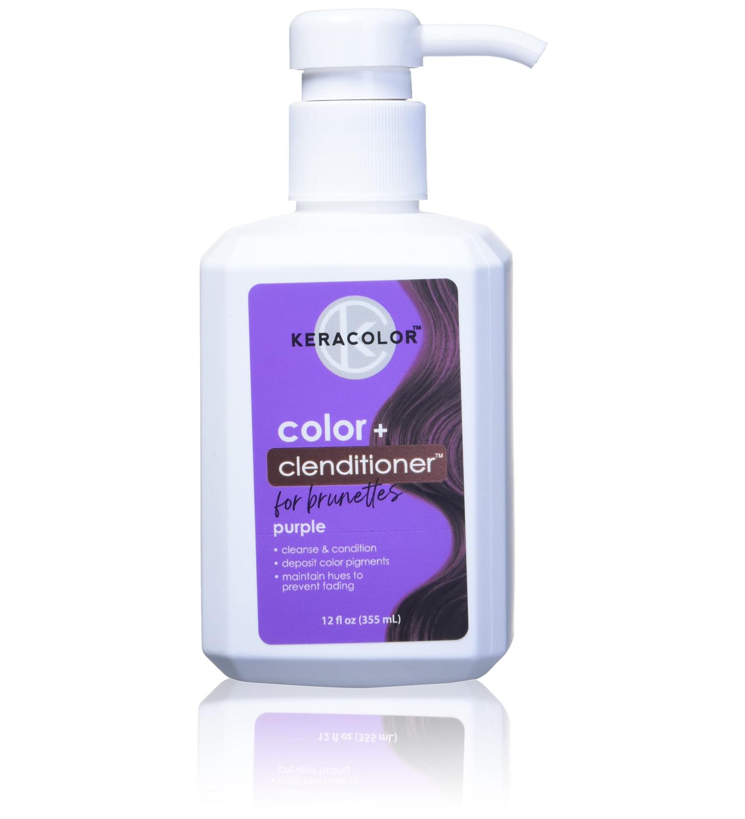 Keracolor Clenditioner for Brunettes - Purple 12 Fl. Oz. - Cruelty-Free Semi-Permanent Hair Color - Buy Online on SooperMarket.com
