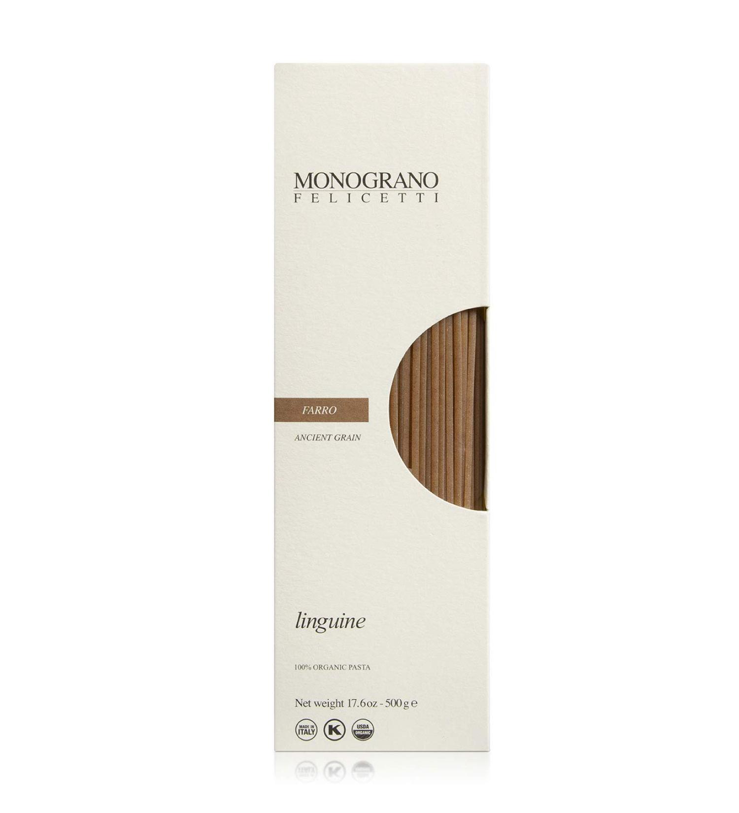 Monograno Felicetti Organic Farro Linguine Pasta 1.1 lb (500g) - Buy Online on SooperMarket.com