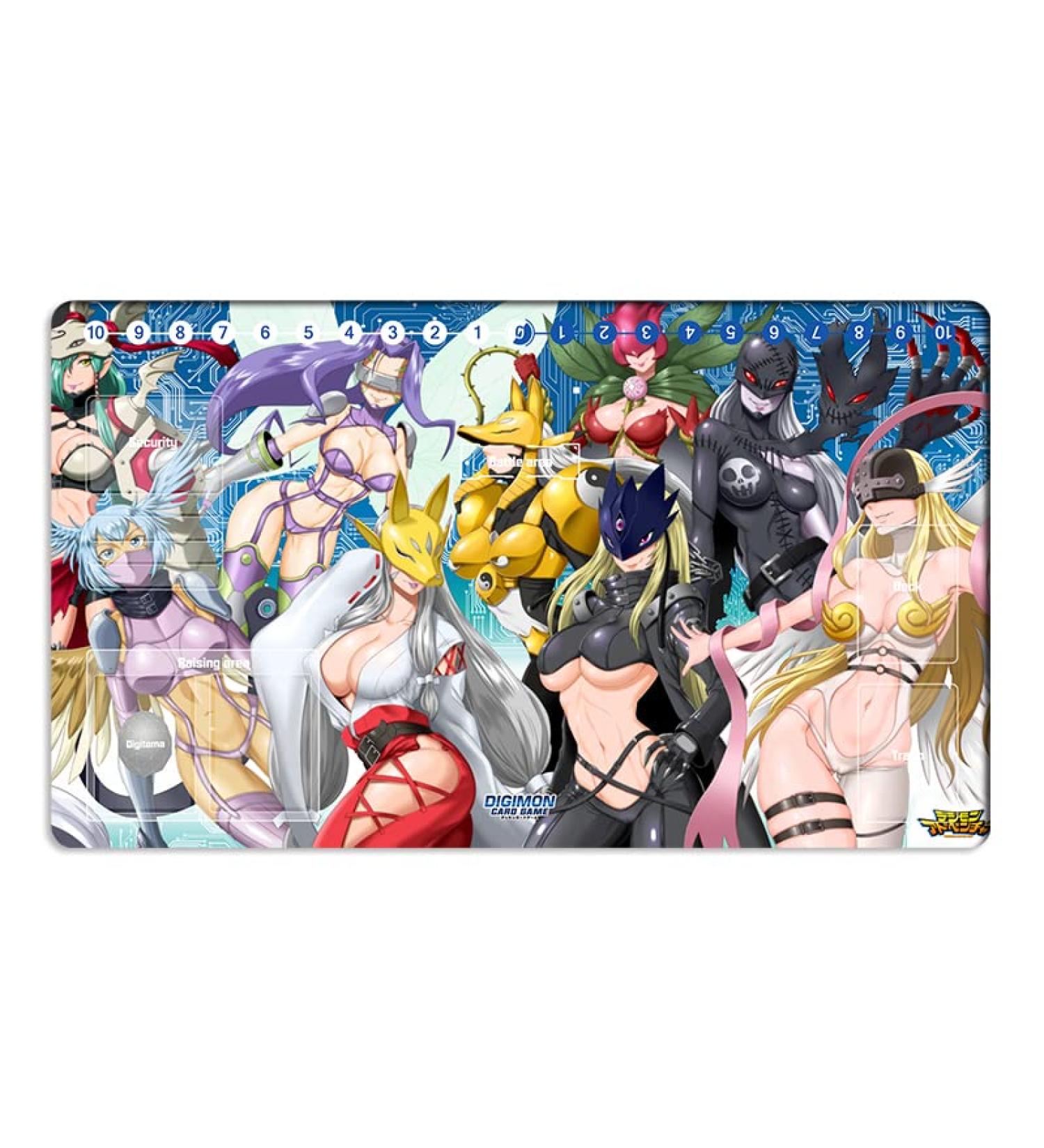 Digimon Ladys Anime Trading Card Game Mat with Card Zones + Free Mat Bag - New Mlikemat DTCG Duel Playmat - Buy Online on SooperMarket.com
