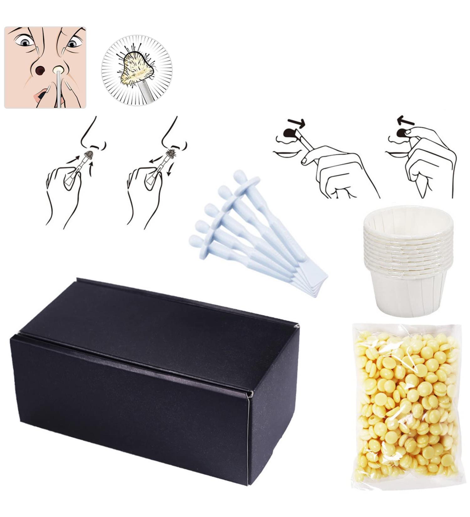 Roseflower Nasal Hair Wax Set - Safe & Pain-Free Hair Removal for Men & Women | 75g Nose Wax 10-15 Uses - Buy Online on SooperMarket.com