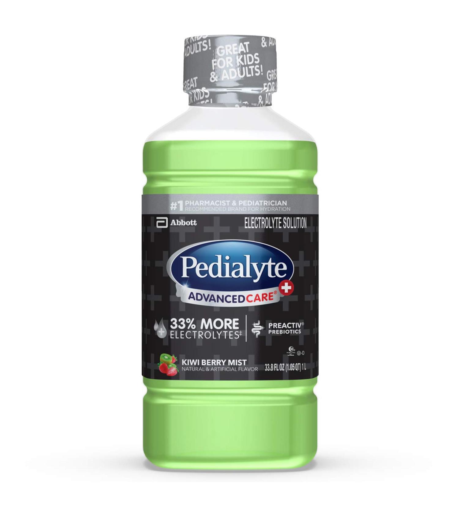 Pedialyte AdvancedCare Plus 1L - Kiwi Berry Mist | 33% More Electrolytes | PreActiv Prebiotics - Buy Online on SooperMarket.com