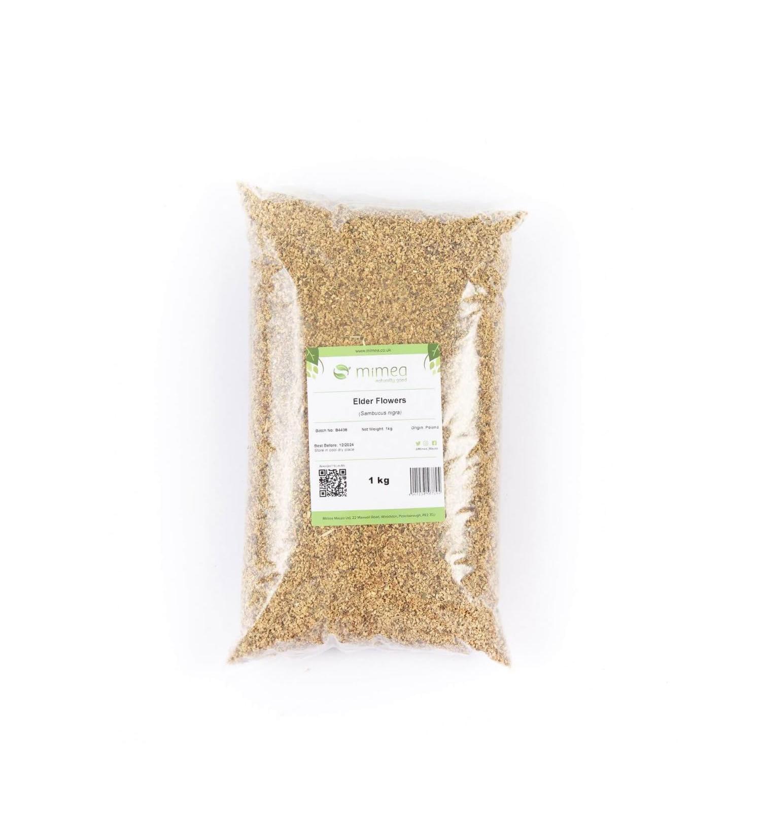 Mimea Elderflowers Dried | 1kg | Quality Ingredients | Great for Gin Distilling | Natural | No Additives | Floral Taste - Buy Online on SooperMarket.com