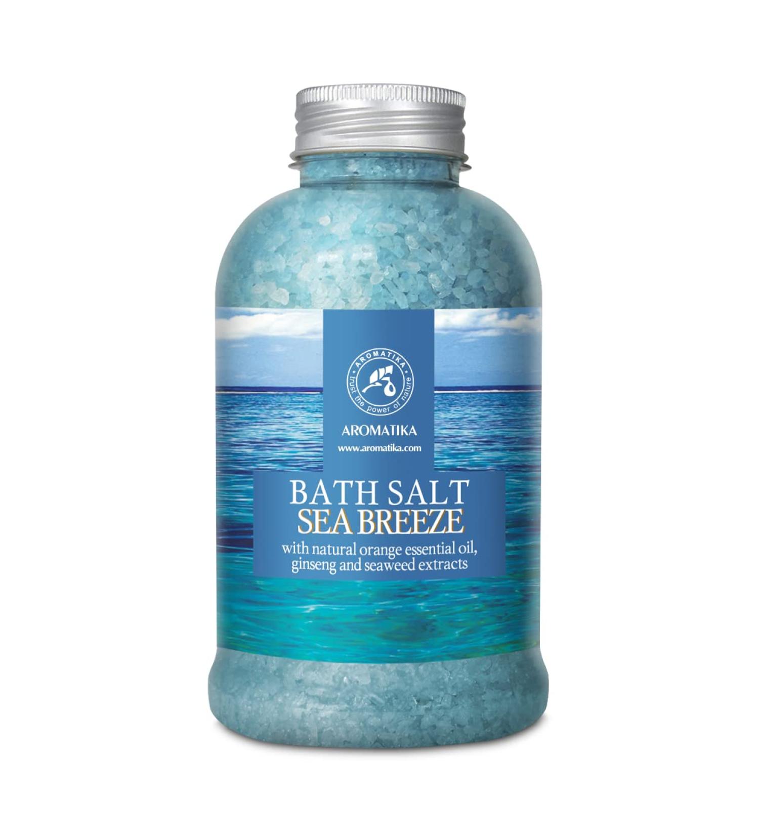 Bathing Salt Sea Breeze 600g - Natural Orange Oil Ginseng & Algae Extracts for Relaxation Sleep & Wellness | Aromatherapy Spa & Body Care - Buy Online on SooperMarket.com