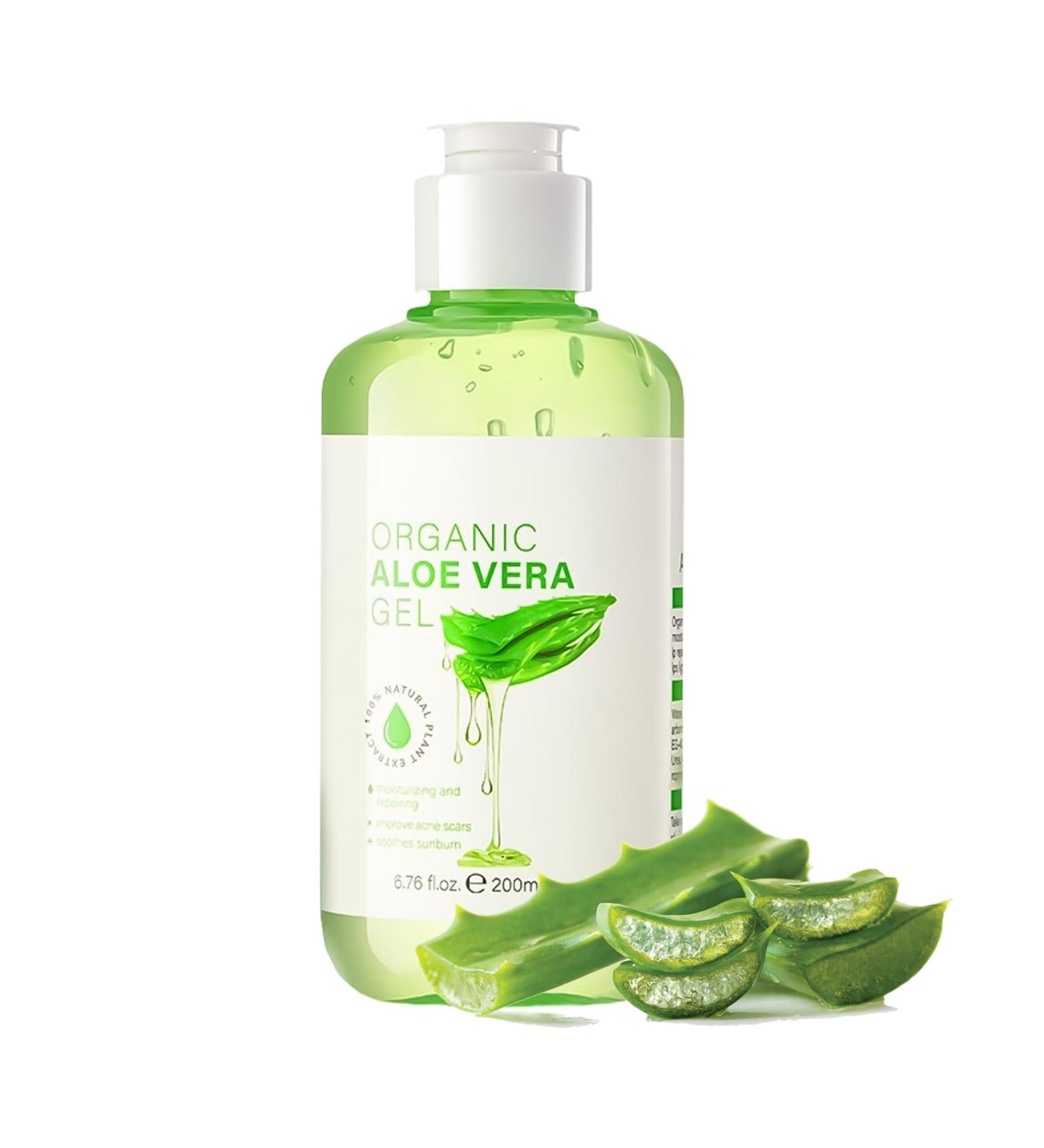 Aloe Vera Gel for Face Aloe Vera Moisturiser - Fast-Absorbing Deeply Hydrates Pure Aloe Vera Gel - After Sun Body Moisturisers Aloe Vera Cream for Deeply & Rapidly Soothing After Sun Care Gel - Buy Online on SooperMarket.com