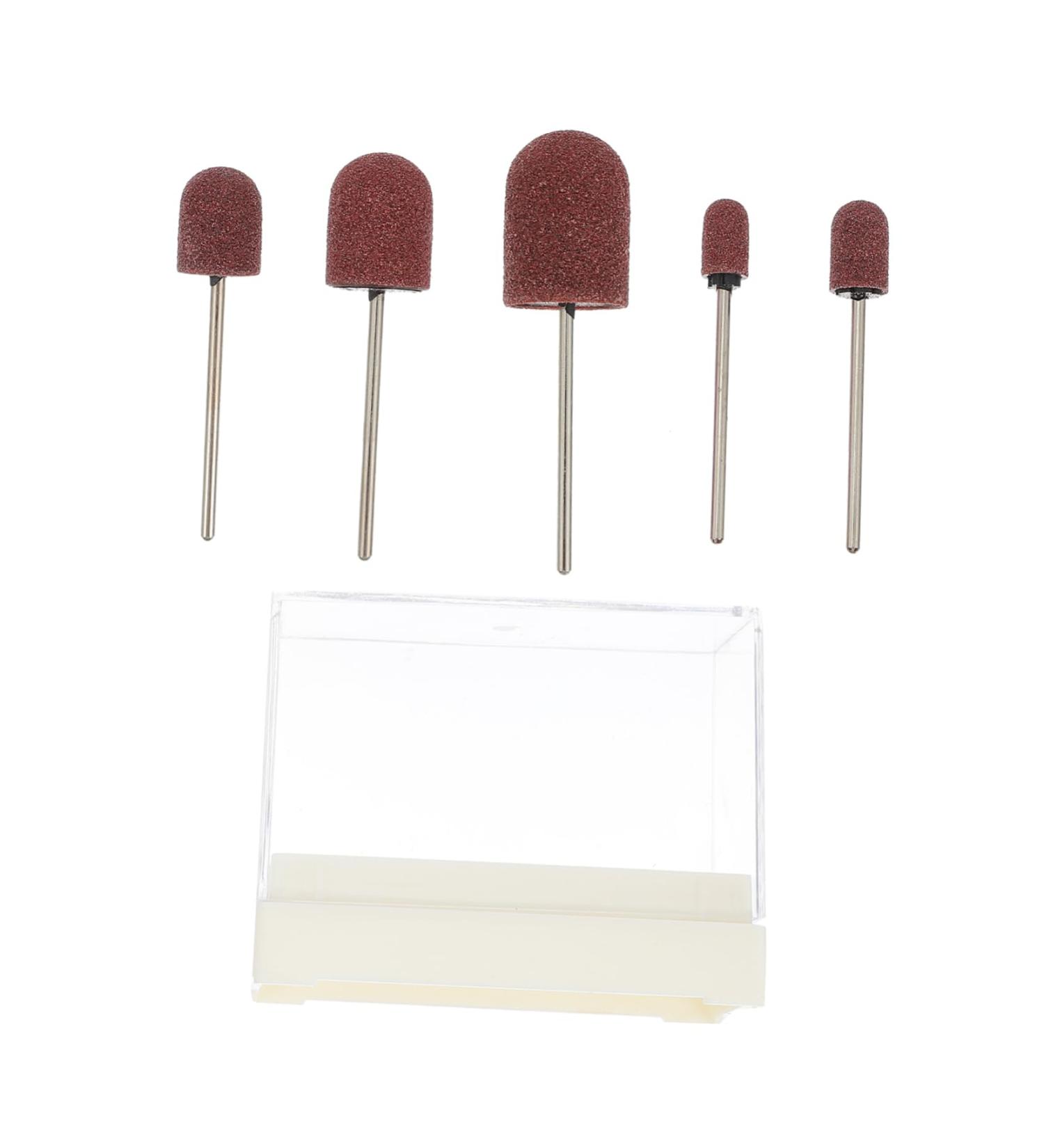 Kisangel 1 Set Nail Sand Ring Cap Electronic Accessories Pedicure Tools for Feet Pedicure Kit Polisher Sand Manicure Nails Nails Cuticle Tools Mounted Polishing Heads Display Box With Nails 8x6cm White - Buy Online on SooperMarket.com