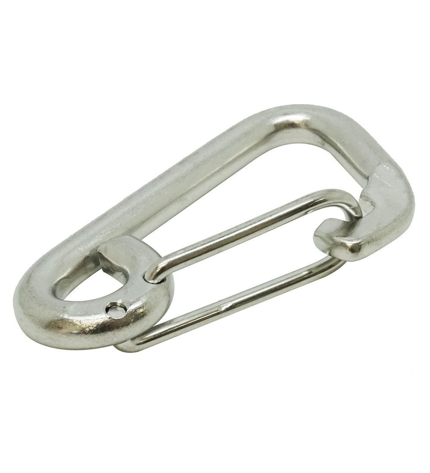 Scuba Choice Boat Marine Clip Stainless Steel Safety Spring Hook Carabiner 2"