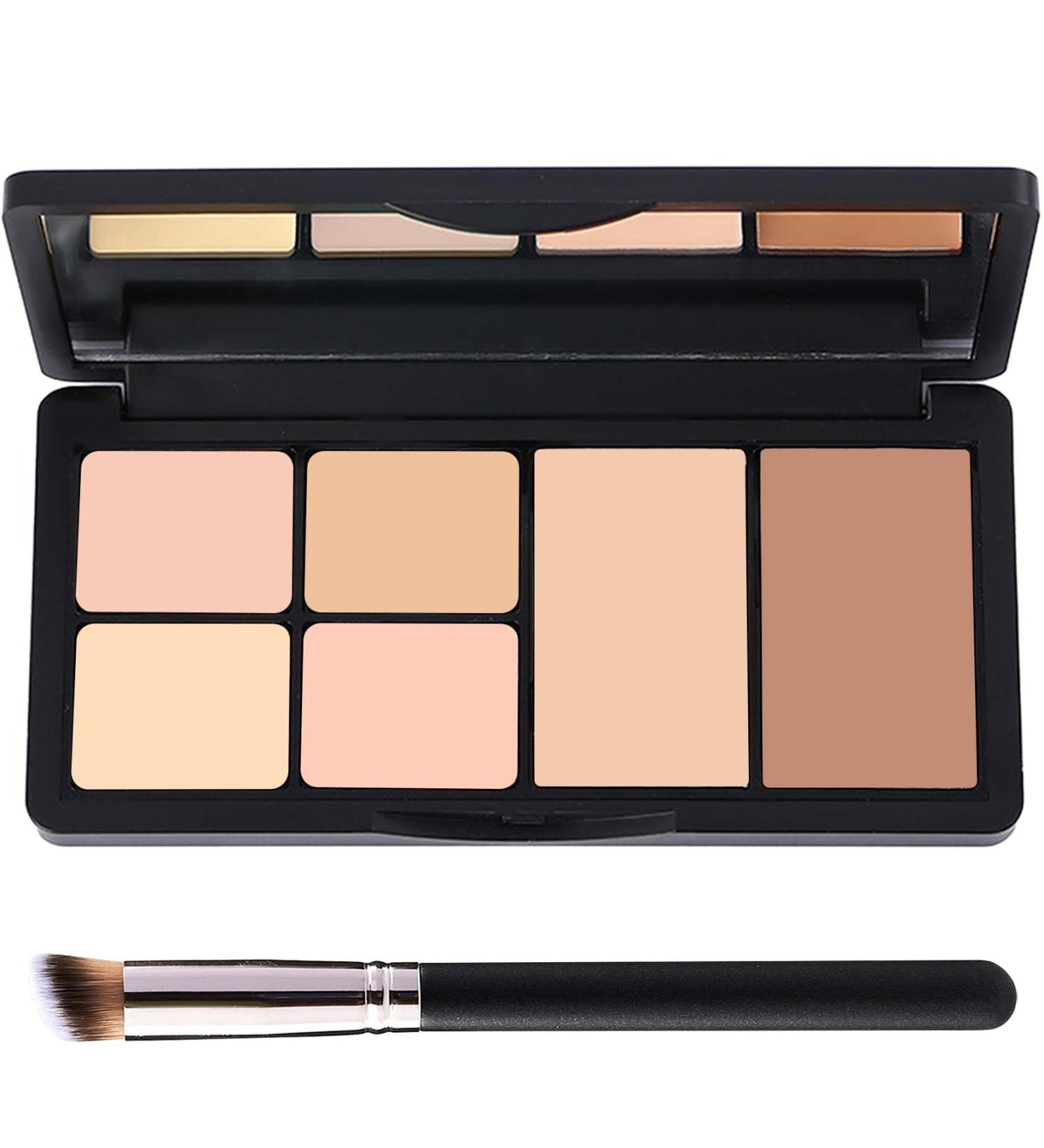 Buy 6 Color Correcting Concealer Contour Palette - Multi-Colored Makeup Kit with Brush for Flawless Contouring & Highlighting - Ships Worldwide - Buy Online on SooperMarket.com