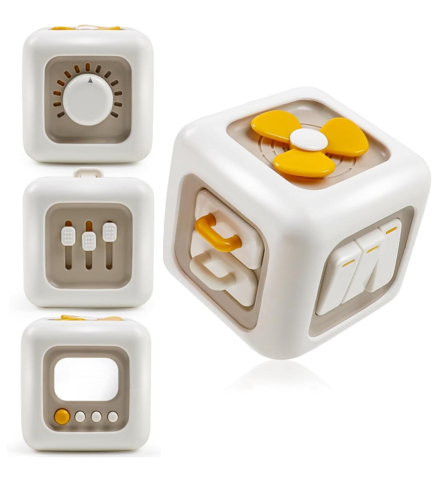 Mciskin Busy Activity Cube for Toddlers | Montessori Motor Skills Toy | Learning & Fidget Cube for Ages 1-4 - Buy Online on SooperMarket.com